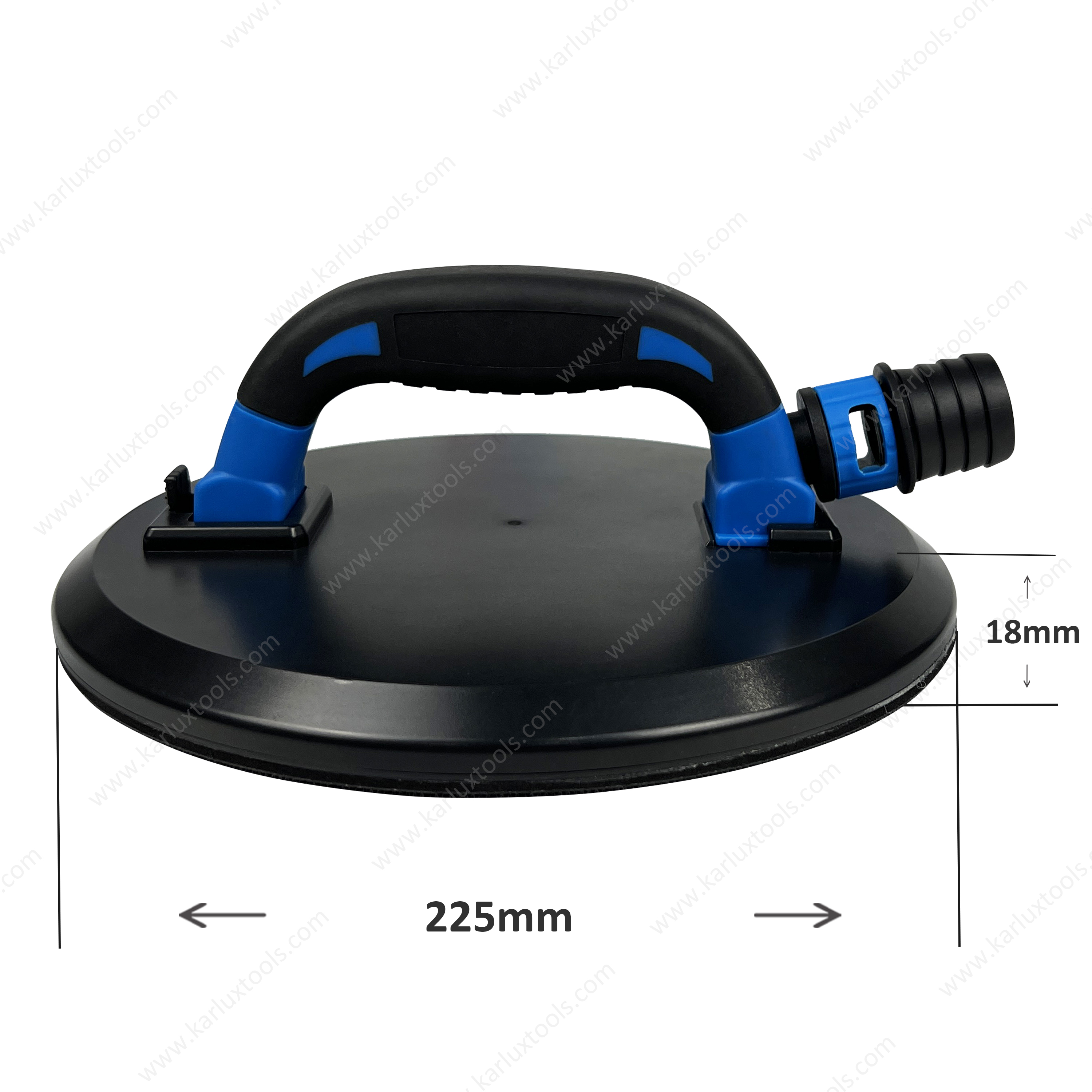 Round 9inch 225mm Vacuum Sanding Block with Detachable Handle Multiple Holes Hook and Loop Dust Free Sander