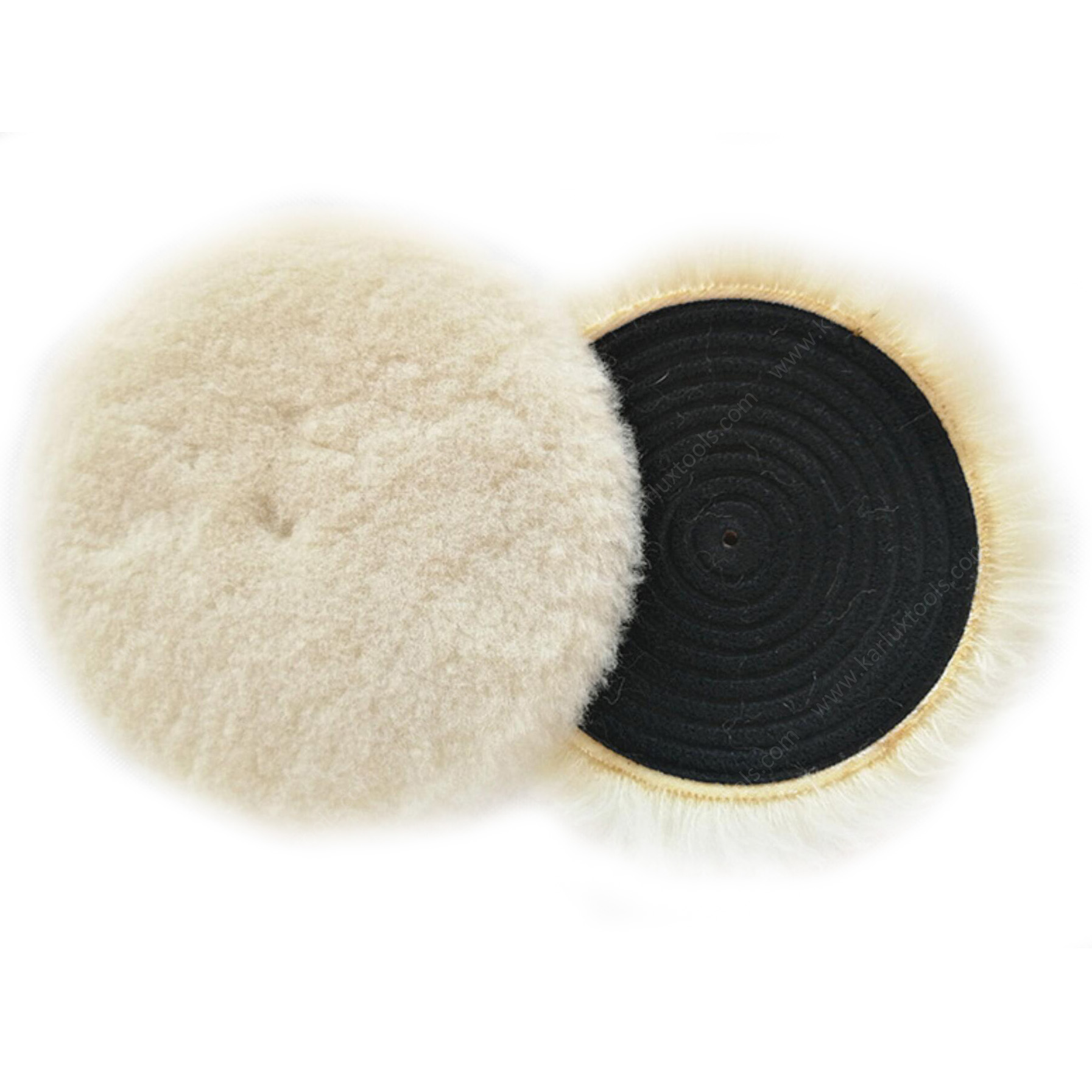 Wool Buffing Pad 1/2/3/4/5/6/7/8/9inch Flat Fabric Back