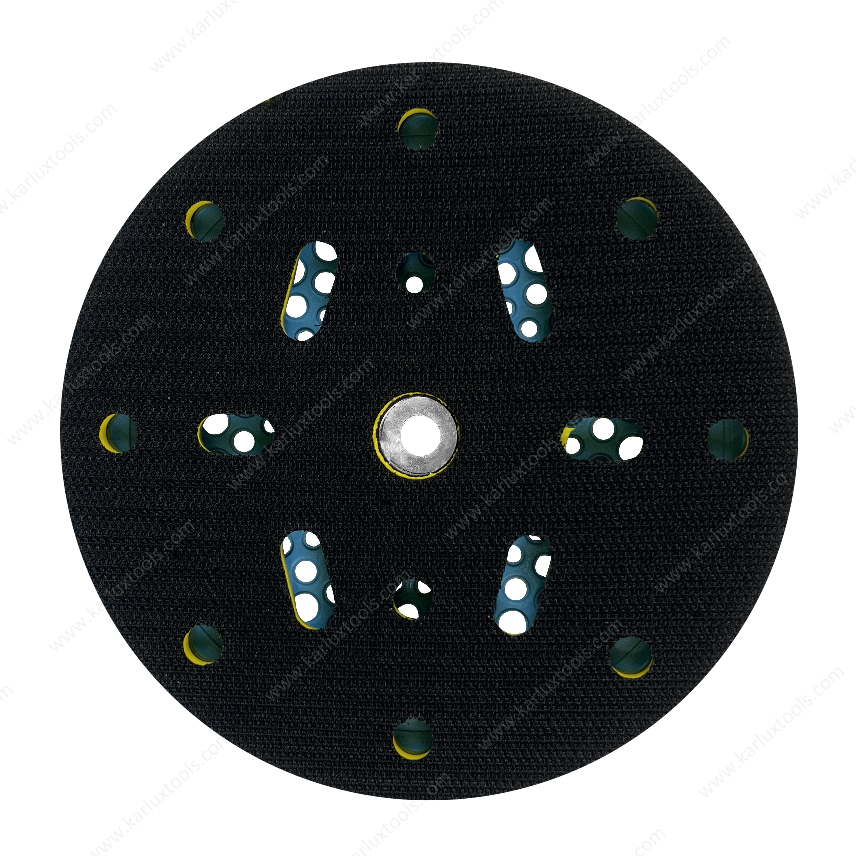 Sander Backing Pad PU 6inch (150mm) 17 Hole With 1 key, 1 washer, 1 bolt (5/16''), 1 bolt (M8), 1 wave washer and 1 adapter for Festool Sander