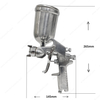 W71-G 400ML 1.0/1.3/1.5mm Nozzle Gravity Type Air Paint Sprayer Automotive Refinishing Painting Tools Pneumatic Spray Gun Paint Spray Gun