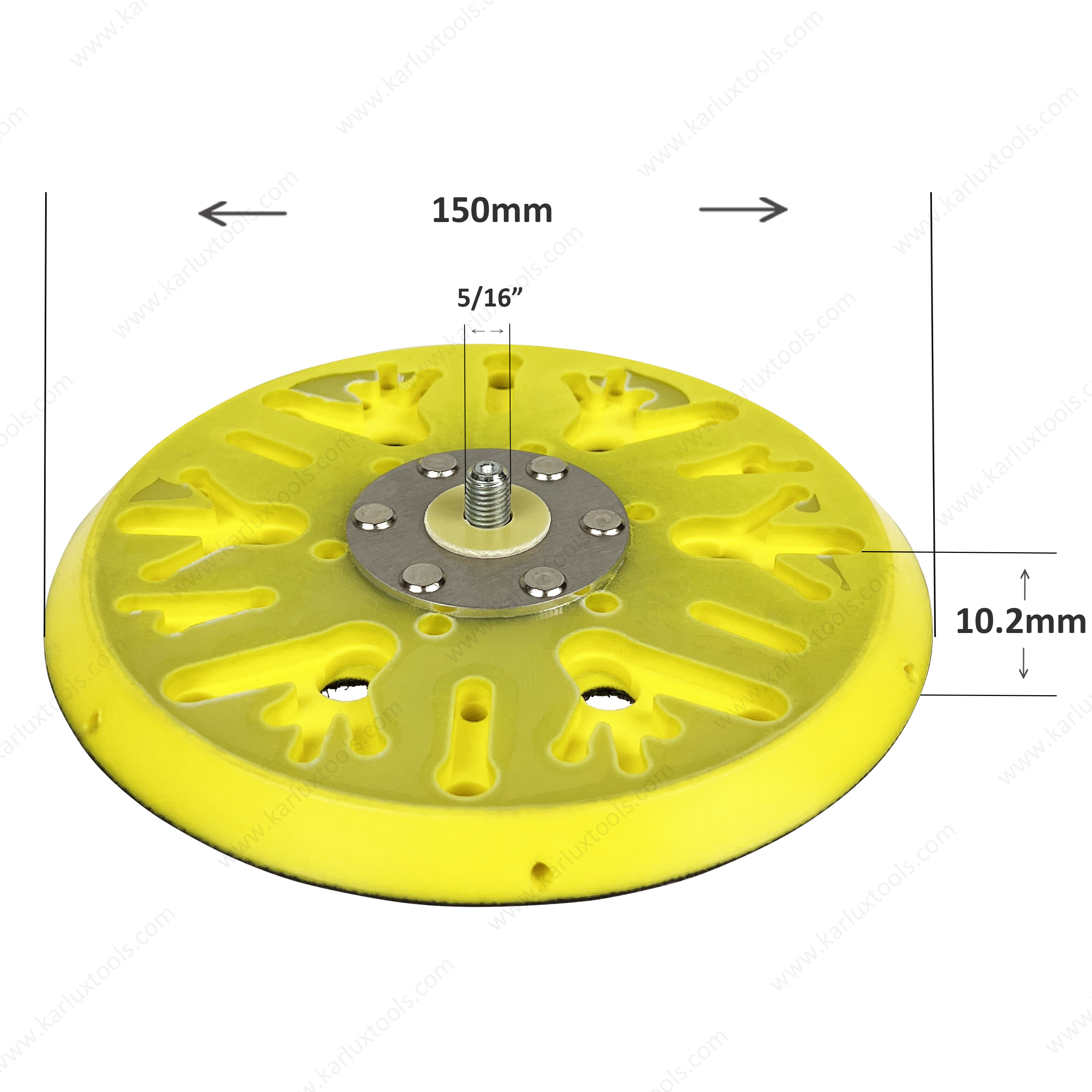 6 Inch 150Mm 54 Holes 5/16'' Thread Replacement Backup Pad Sanding Backing Pad for for Vacuum Sander