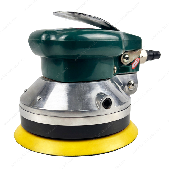 5Inch Non-Vacuum 5mm Orbit Industrial Pneumatic Random Orbital Palm Sander for Auto Body Wood Metal Surface Grinding & Finishing