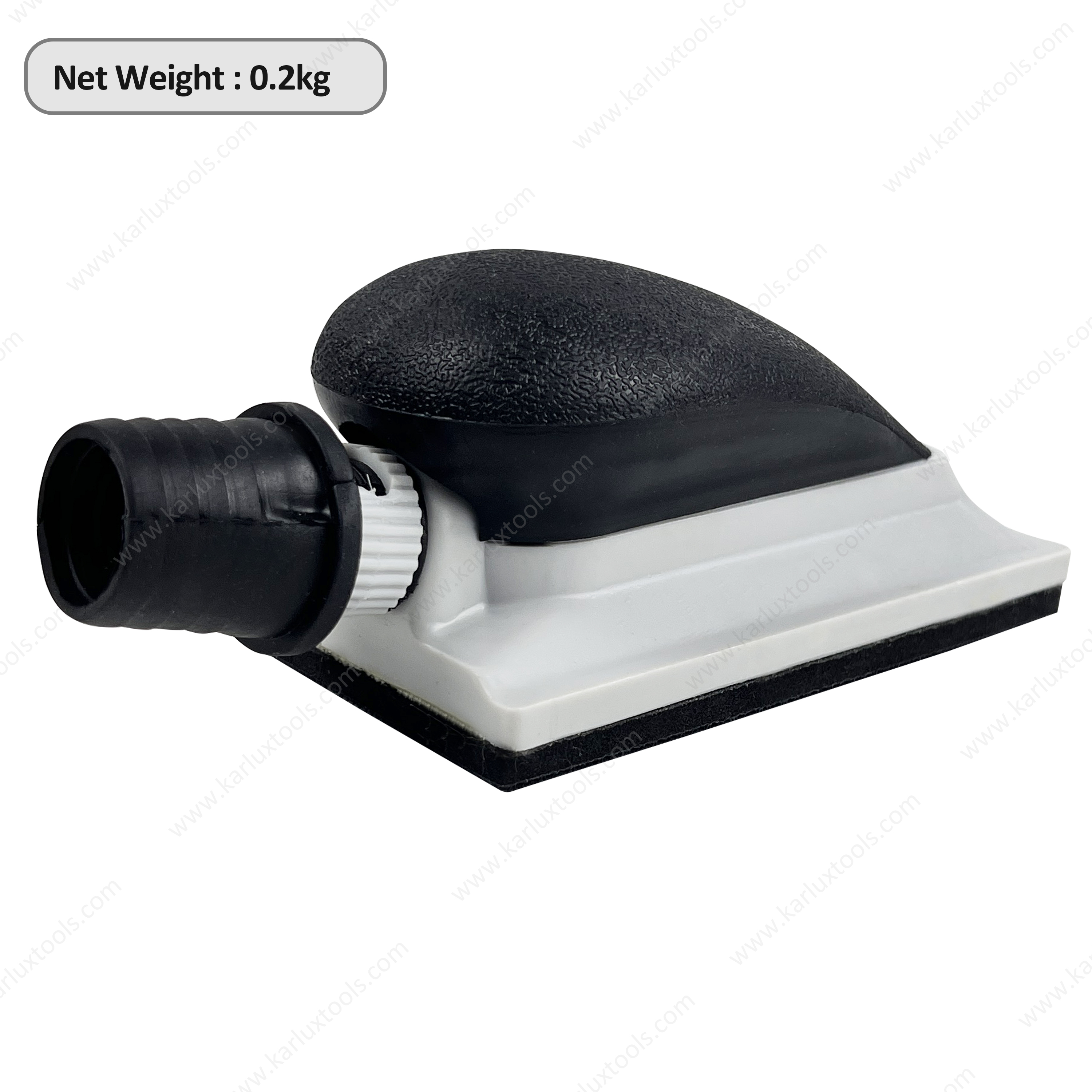 70x125mm Hand Sanding Block with Vacuum Hook & Loop Backing ABS Body Dust-Free Sanding Tool for Automotive Paint Prep