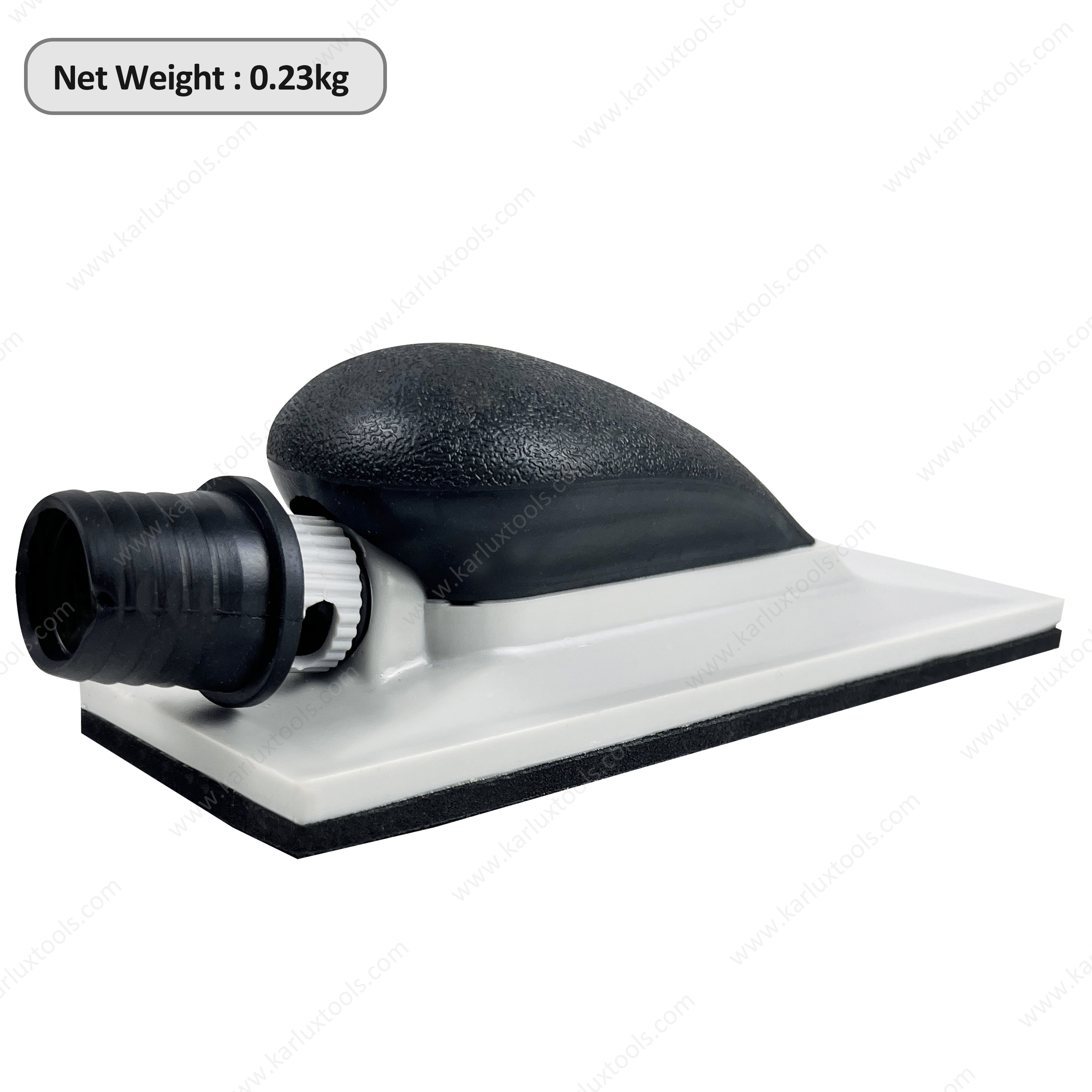 70x200mm Hand Sanding Block with Vacuum Hook & Loop Backing ABS Body Dust-Free Sanding Tool for Automotive Paint Prep