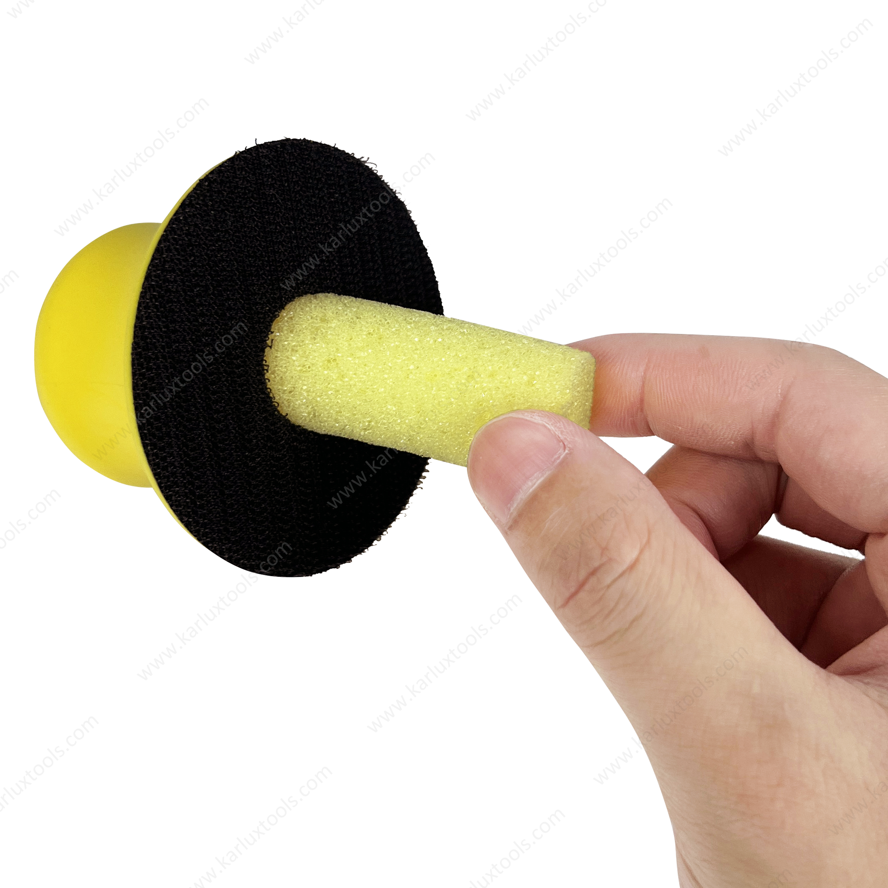 Meidum Manual Sanding Block 3inch (72.5mm) Velcro or PSA No Center Hole/With 1 Center Hole & 1 Sponge Insert 