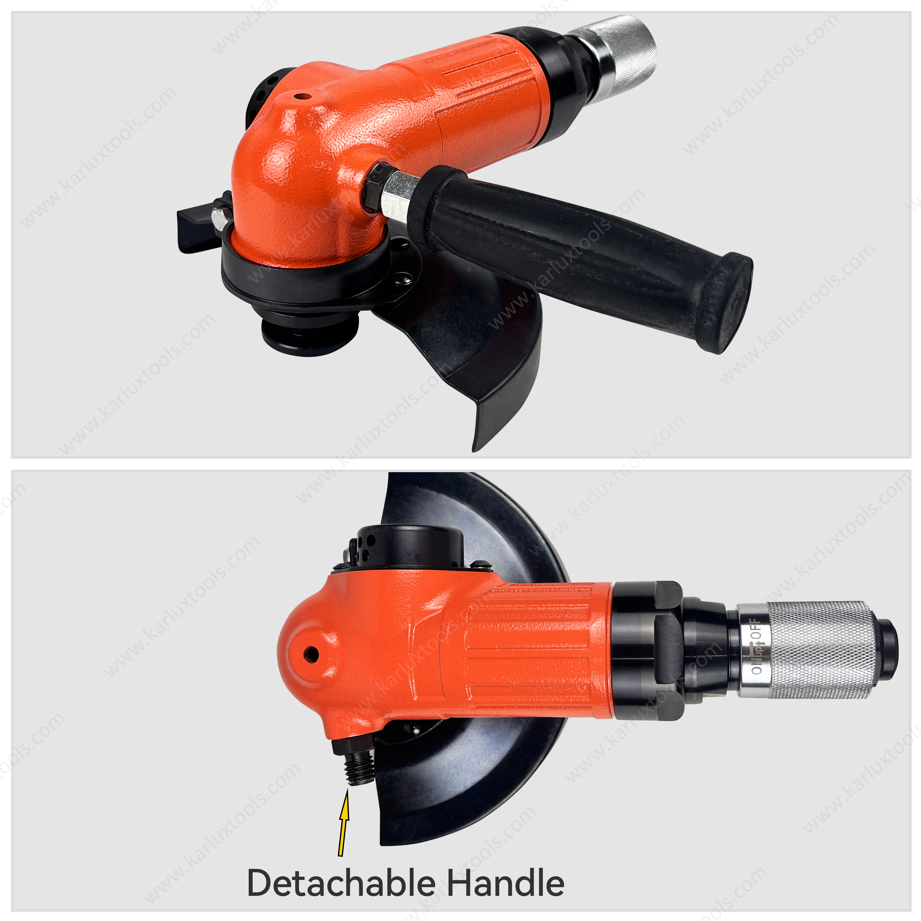 7 Inch 180mm Heavy Duty Pneumatic Angle Grinder 7000RPM Roller Throttle Professional Air Disc Grinding Machine for Industry