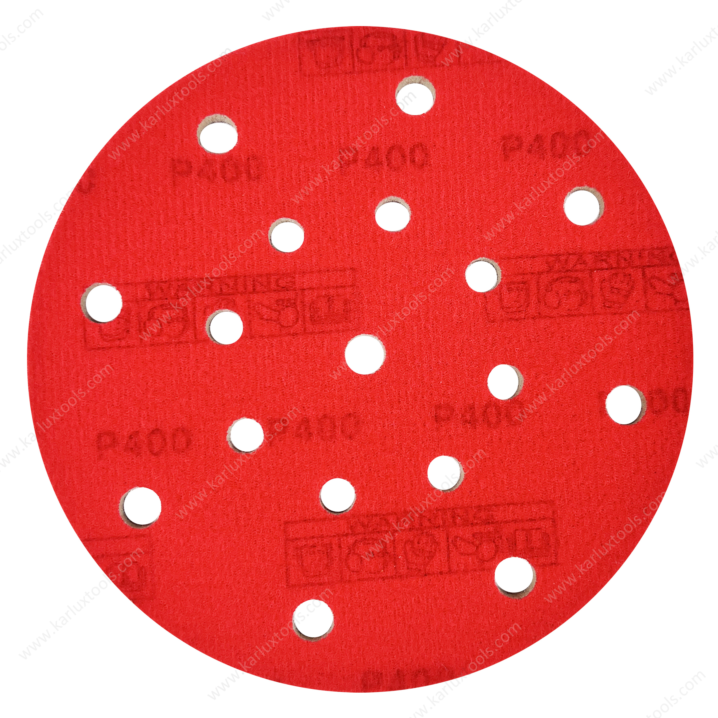 6inch 150mm Red P400 17Holes Grit Thickness 5mm Flexible Polishing Pad Scuff Pad Abrasive Sponge Softback Sanding Sponge