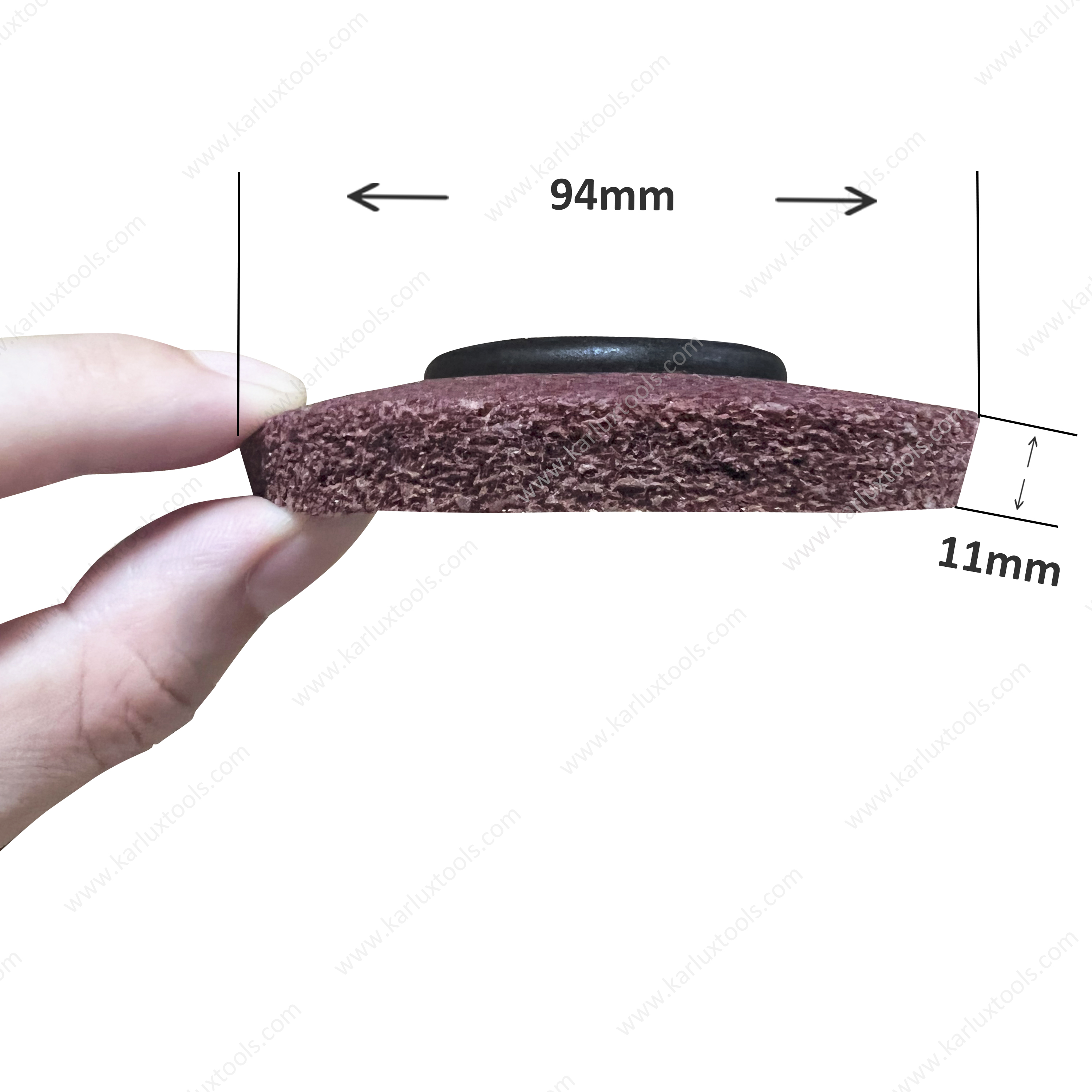 94mm Red Medium Nylon Fiber Polishing Wheel Grinder Sanding Disc Scouring Pad Buffing Sanding Wheel for Angle Grinder