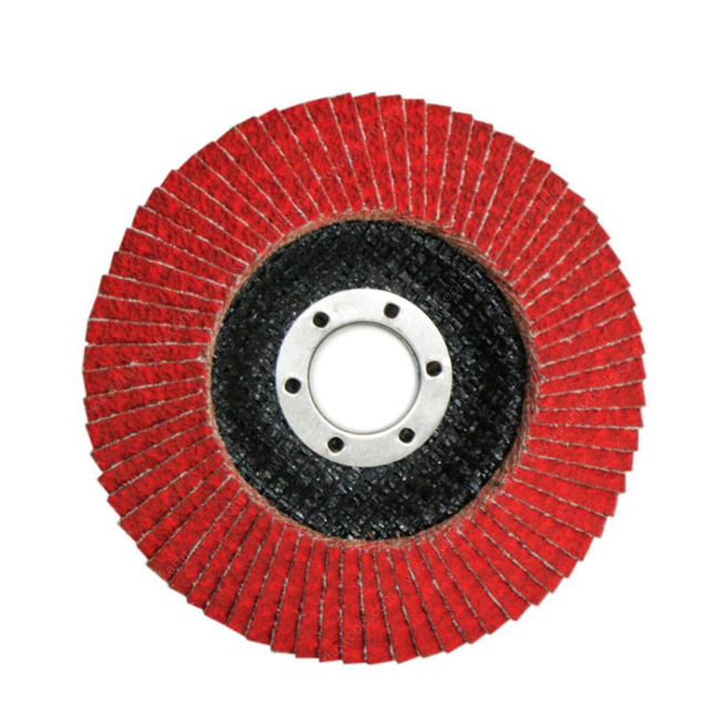 100% Ceramic grain with X weight polyester fabric cloth 100*15/100 * 16/115 * 22/125 * 22mm P36-120 Red Abrasive Flap Disc