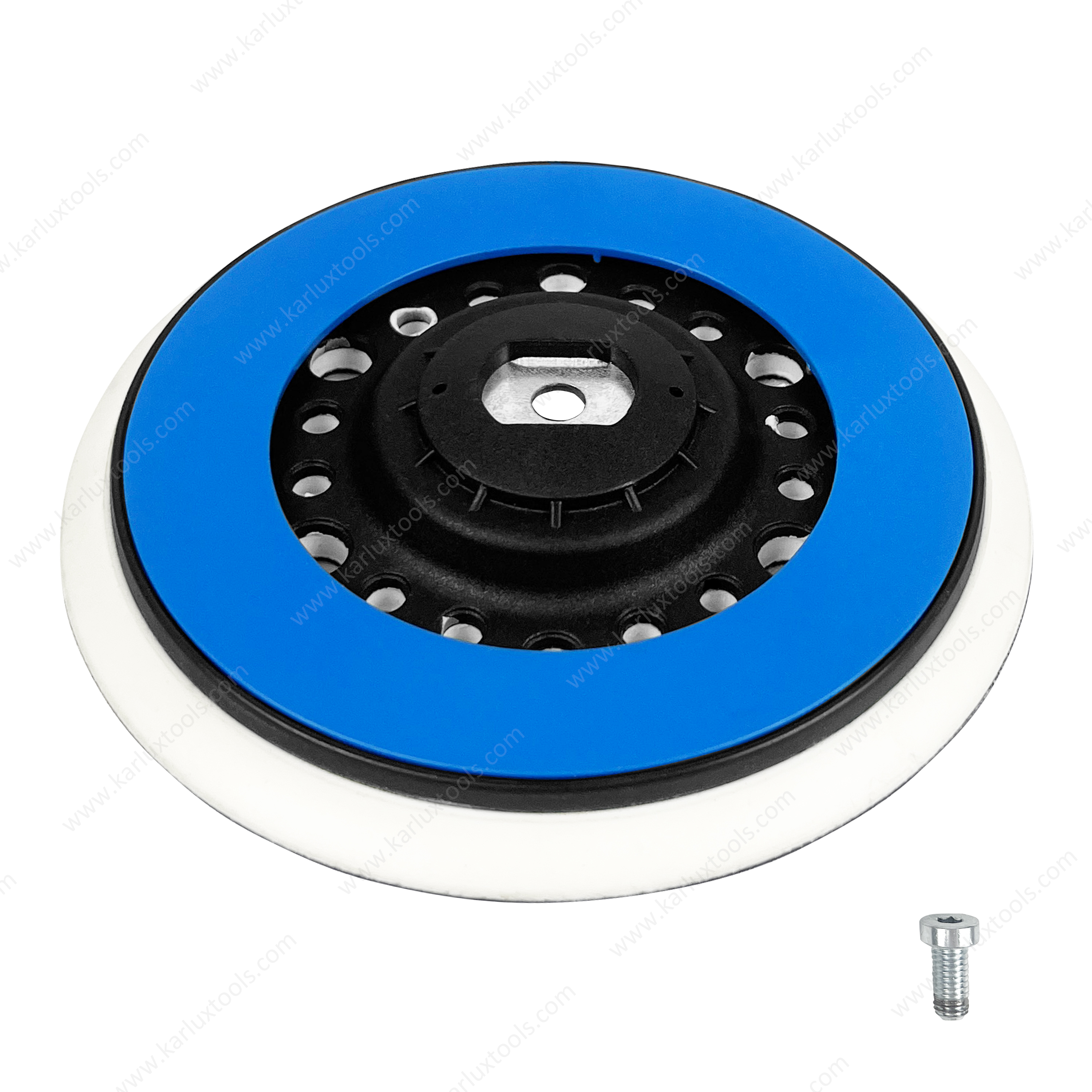 150mm Backing Pad M8 Screw Sander Backup Pad 6inch Multiple Holes 49 Holes Hook and Loop for Orbital Sander