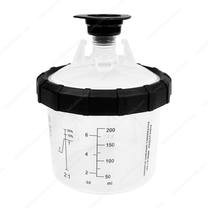 200ml Paint Sprayer Cup Plastic Paint Spray Gun Cup with 125mic or 190mic Filter Paint Cup