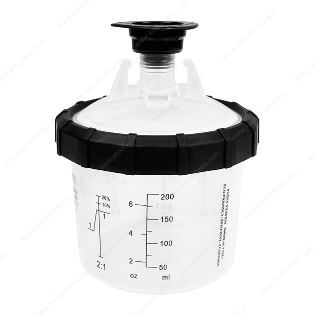 200ml Paint Sprayer Cup Plastic Paint Spray Gun Cup with 125mic or 190mic Filter Paint Cup