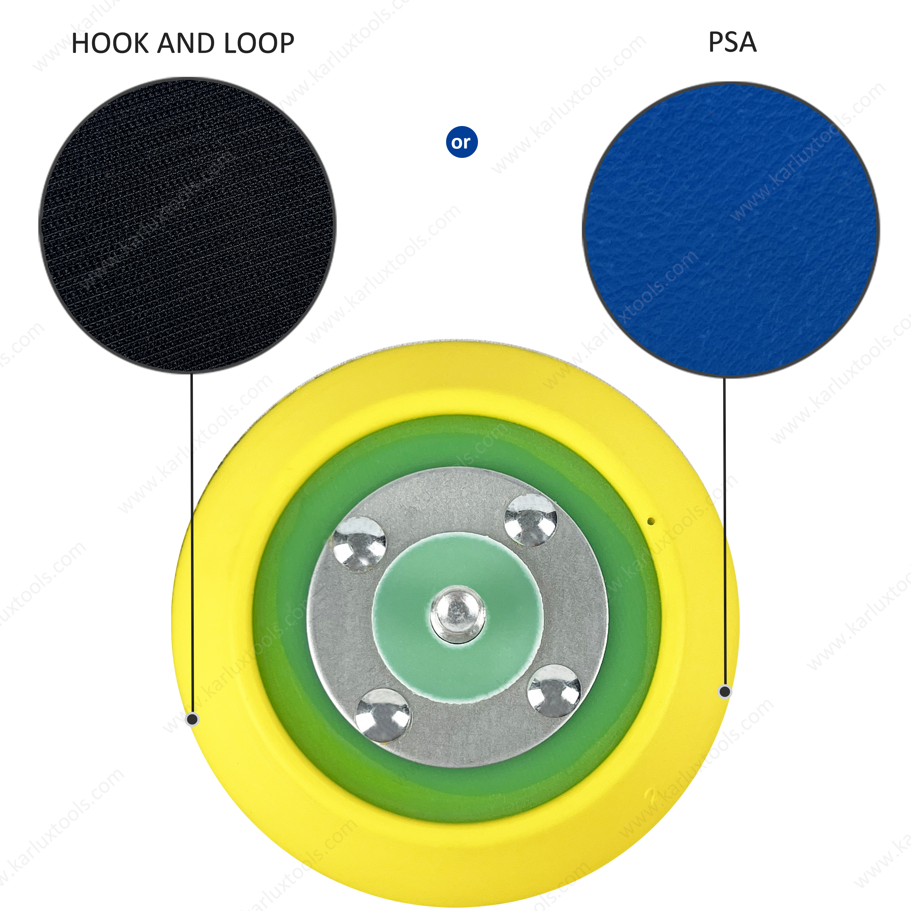 3.5 Inch 88.5mm 5/16 Thread Backing Pad Professional PU Sanding Plate Hook and Loop Polishing Disc for Air Dual Action Sander