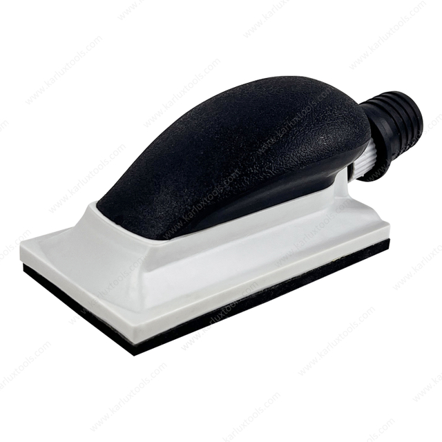 70x125mm Hand Sanding Block with Vacuum Hook & Loop Backing ABS Body Dust-Free Sanding Tool for Automotive Paint Prep