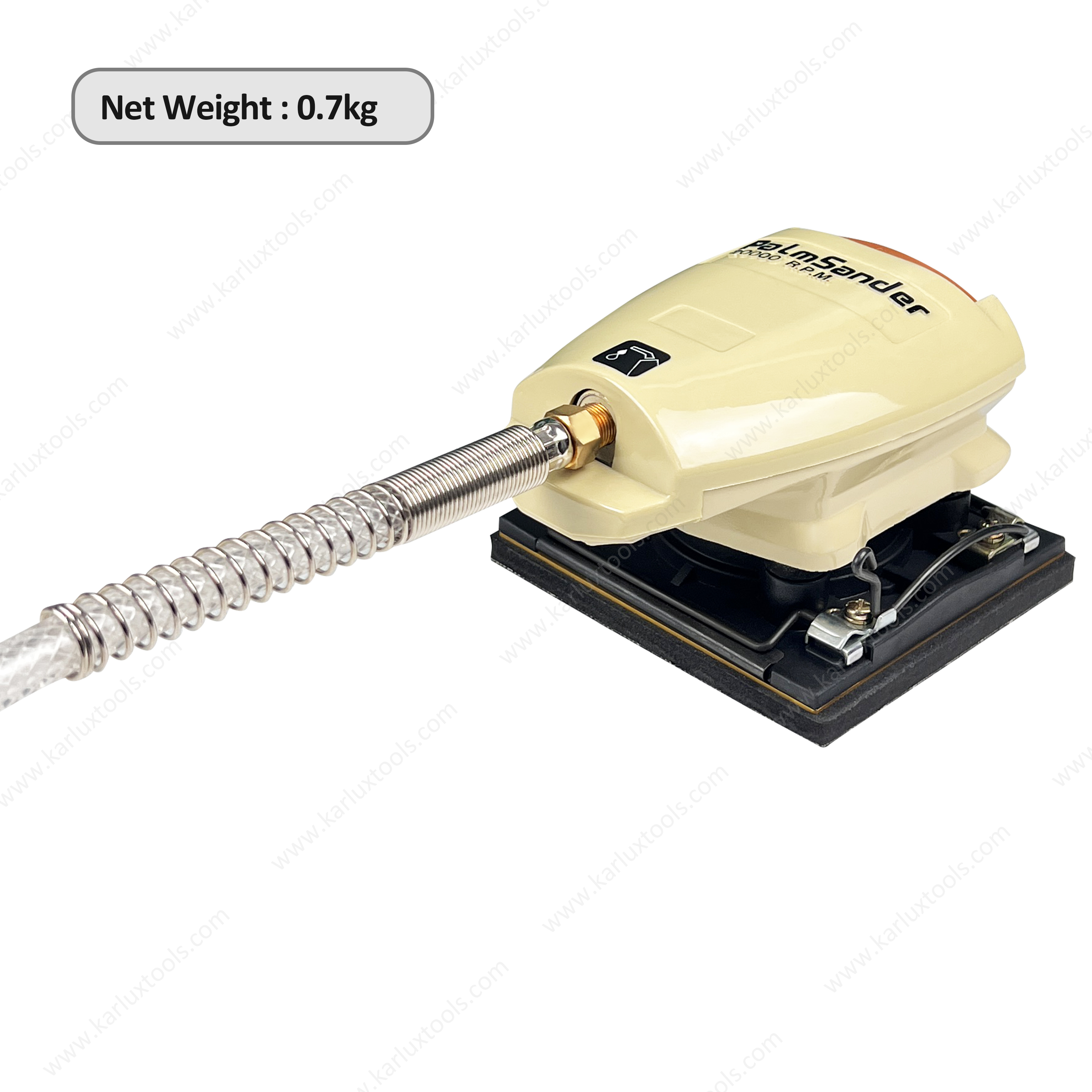 20000RPM 100x110mm 1.5mm Orbit Square Type Professional Pneumatic Palm Sander Air Sander for Auto Body & Woodworking