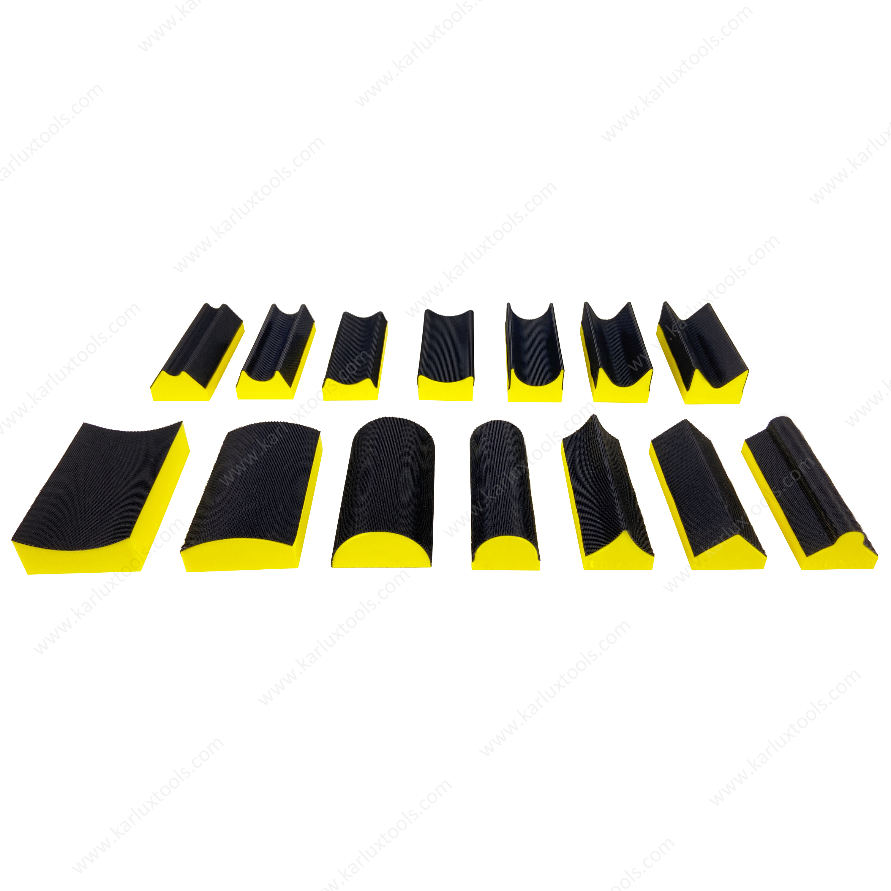 14pcs Hook and Loop Interchangeable Assorted Shapes Foam Hand Sander Block Hand Sanding Block Set