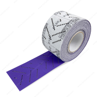 Grit P80-2500 V-shaped Holes 70m​m*70mm Square Sanding Paper Purple Ceramic Film Backing Sandpaper Roll for Vacuum Sander