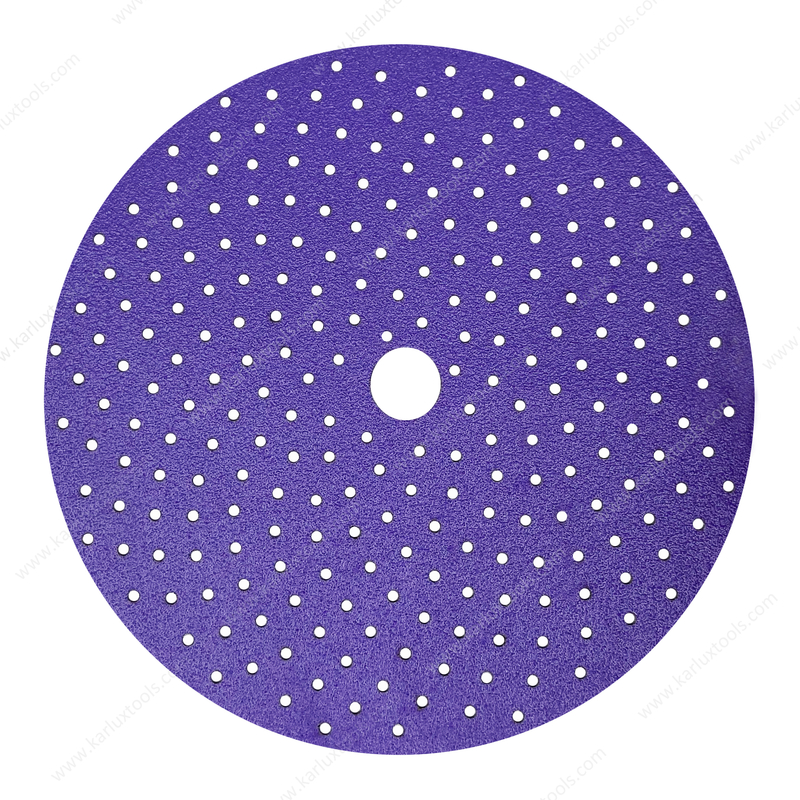 6 Inch(150mm) Grit P80-2500 Multiple Holes Round Disc Sanding Paper Purple Ceramic Paper Backing Sandpaper Disc for Vacuum Sander