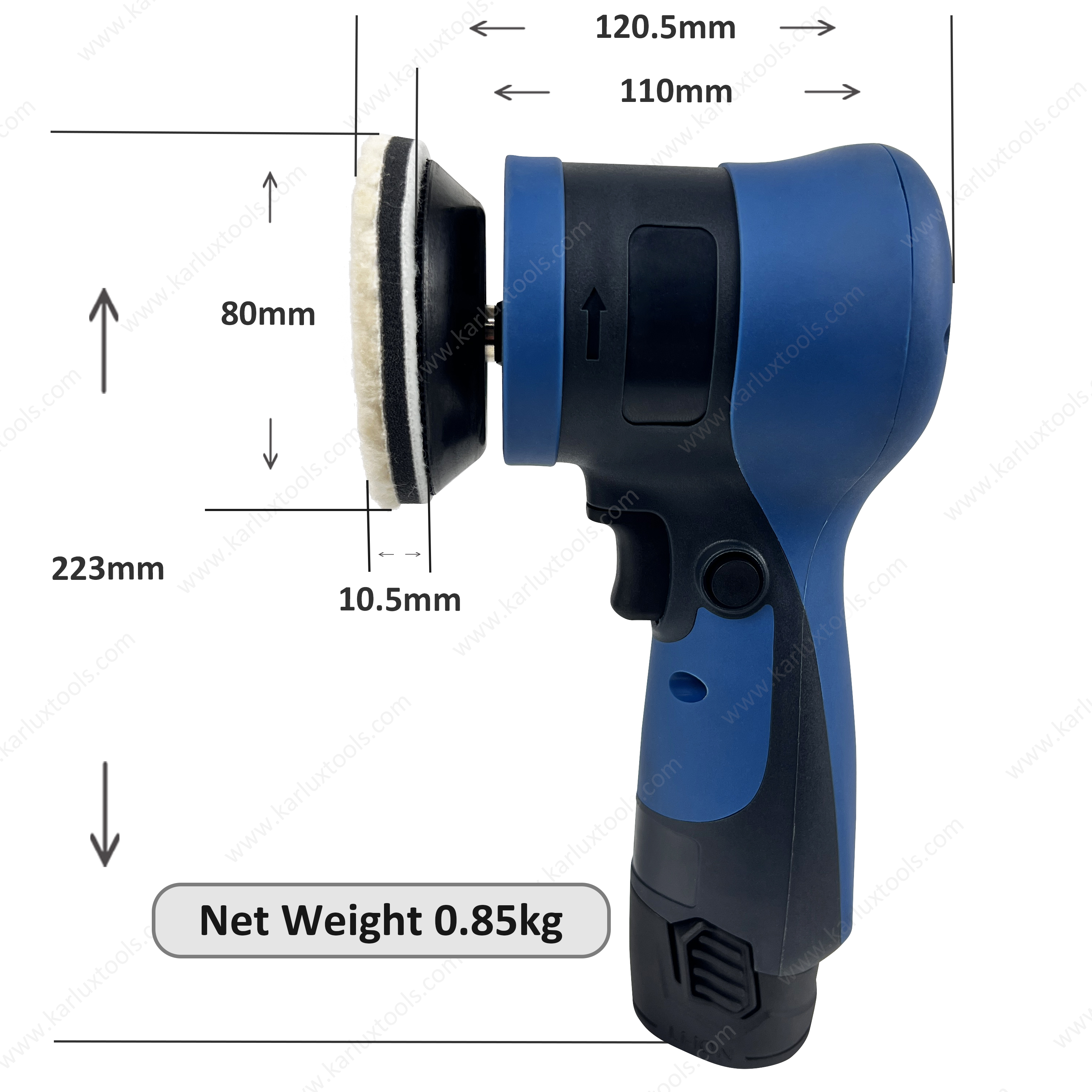 3Inch 75Mm 12 Volt Lithium-Ion Variable Speed Portable Buffer Polisher Mini Cordless Polisher For Car Detailing