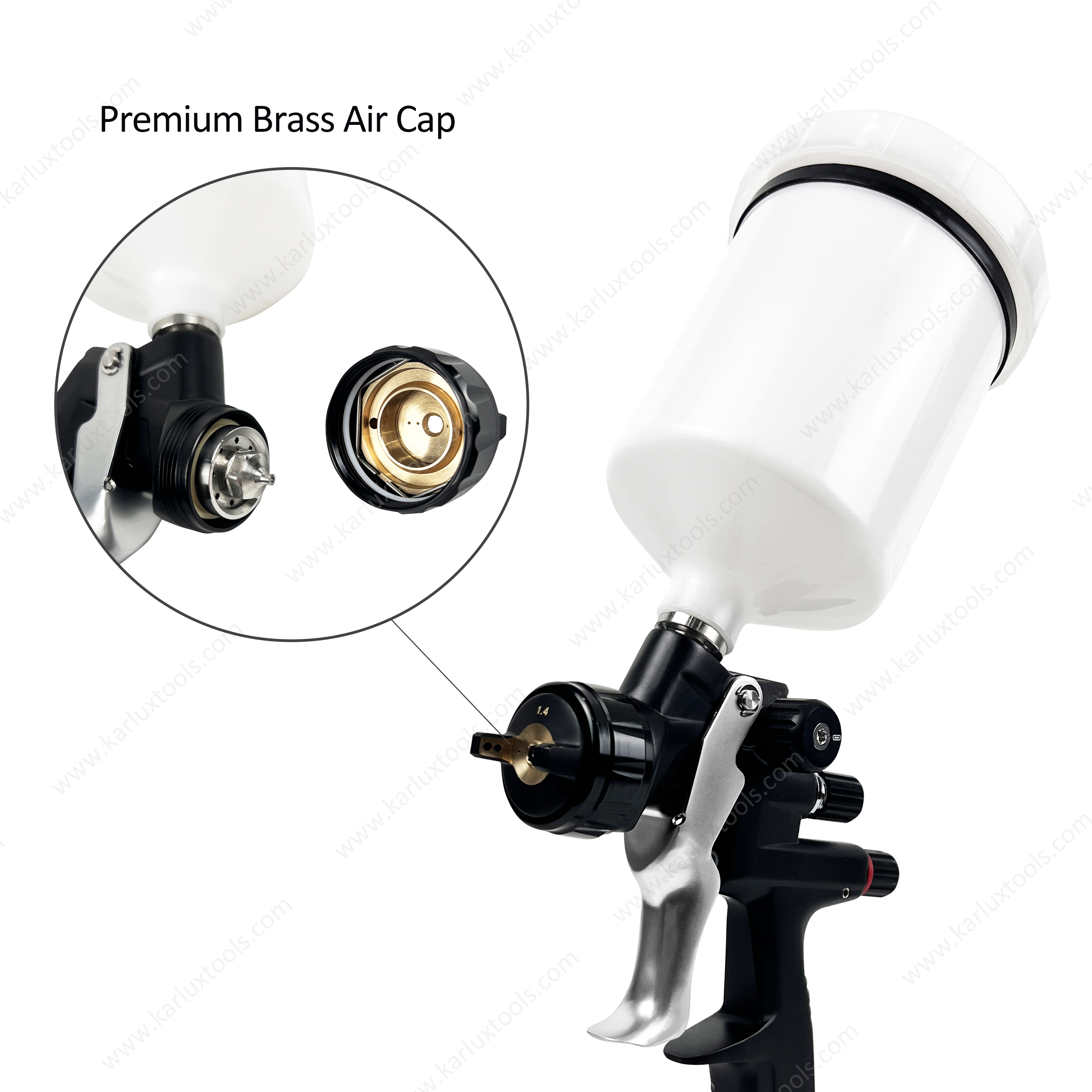 600ml HVLP LVMP 1.2,1.3,1.4mm Aluminium-Alloy Gun Body Industrial Grade Automotive Pneumatic Paint Sprayer Air Spray Gun