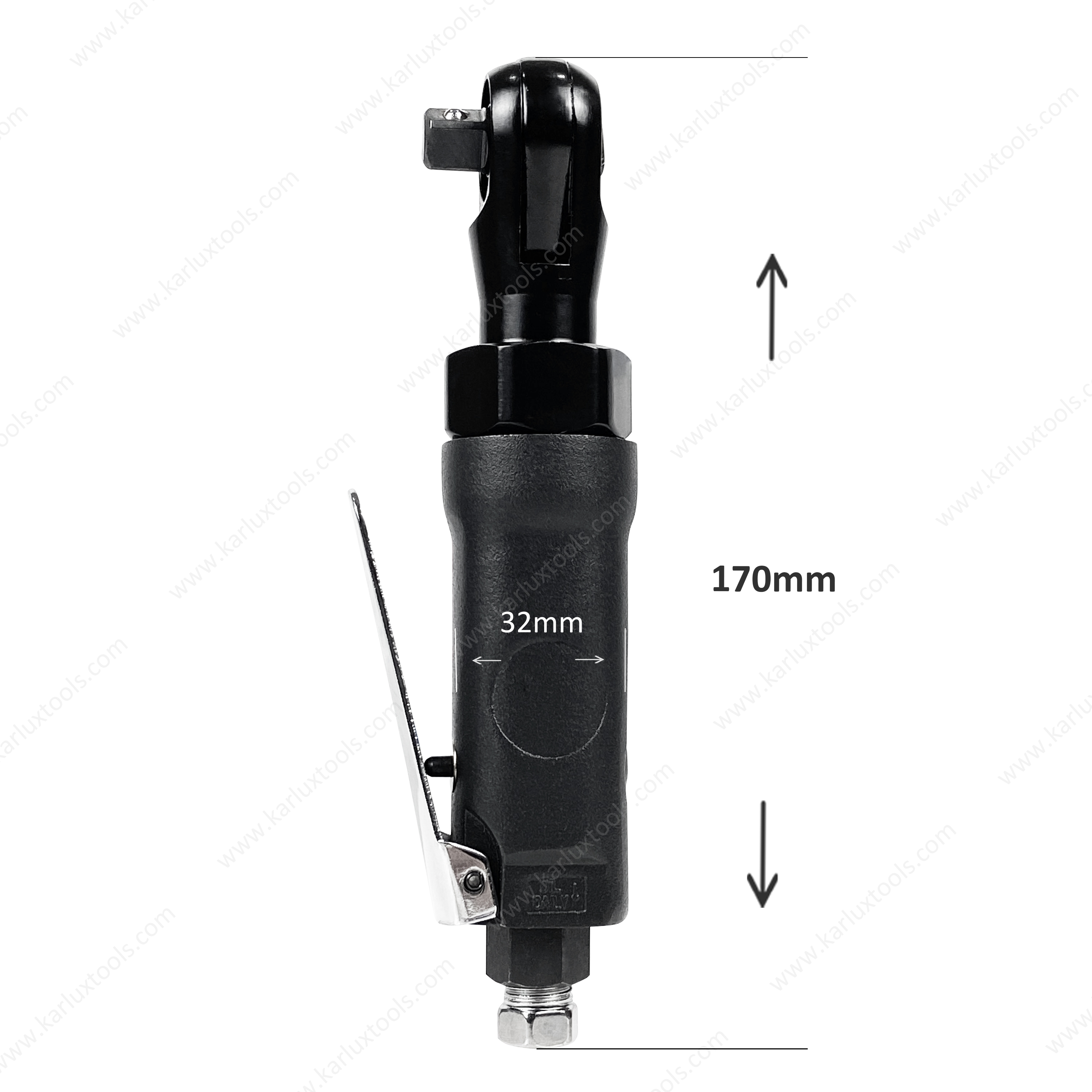 ARWBB142724-C Air Ratchet Wrench Square Size 240rpm Size of Hex Bore 1/4'' or 3/8'' Bolt Size M8 Max Torque 27N.m