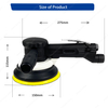 9000Rpm Orbit 10Mm 6inch 150mm Self Generated Vacuum Two Hands Pneumatic Air Orbital Sander