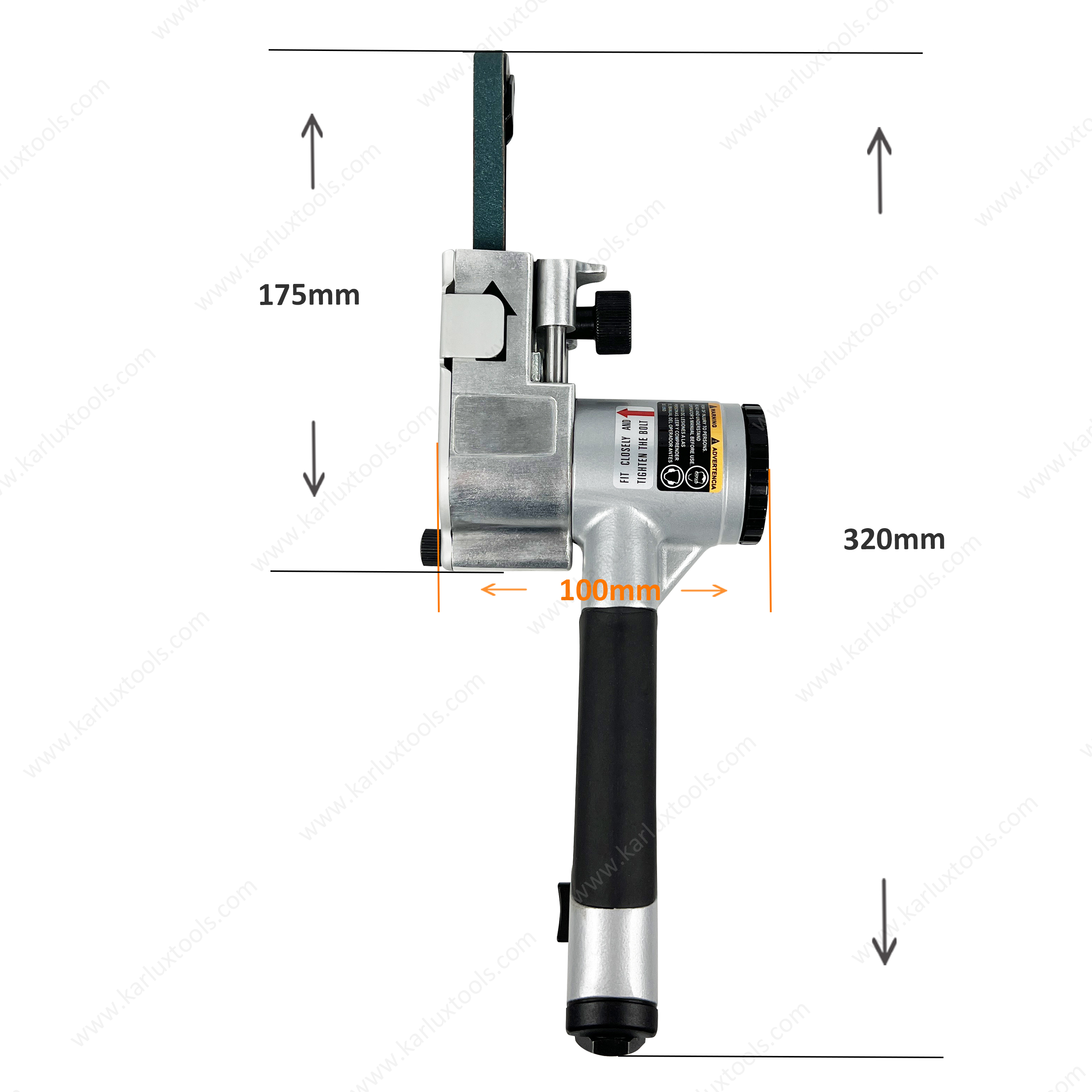 15,500Rpm 4 Sanding Belt Sizes 6x330mm 10x330mm 20x330mm 20x520mm Pneumatic Sanders Tools Air Belt Sander