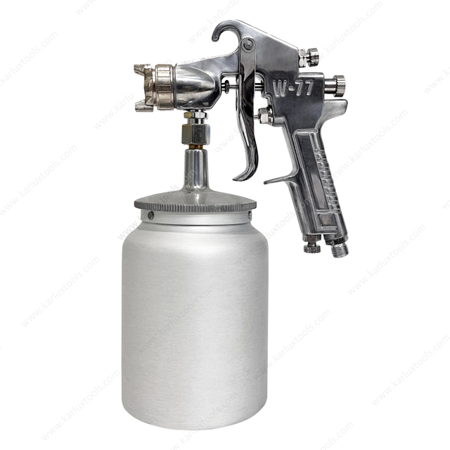 W-77-S 1000ml Industrial Siphon Feed Spray Gun Pneumatic Paint Repair Sprayer Air Paint Spray Gun with Container Cup