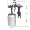 W-101-S 600ml 1.0/1.3/1.5/1.8mm Lightweight Suction Feed Paint Repair Sprayer Air Paint Spray Gun with Container Cup