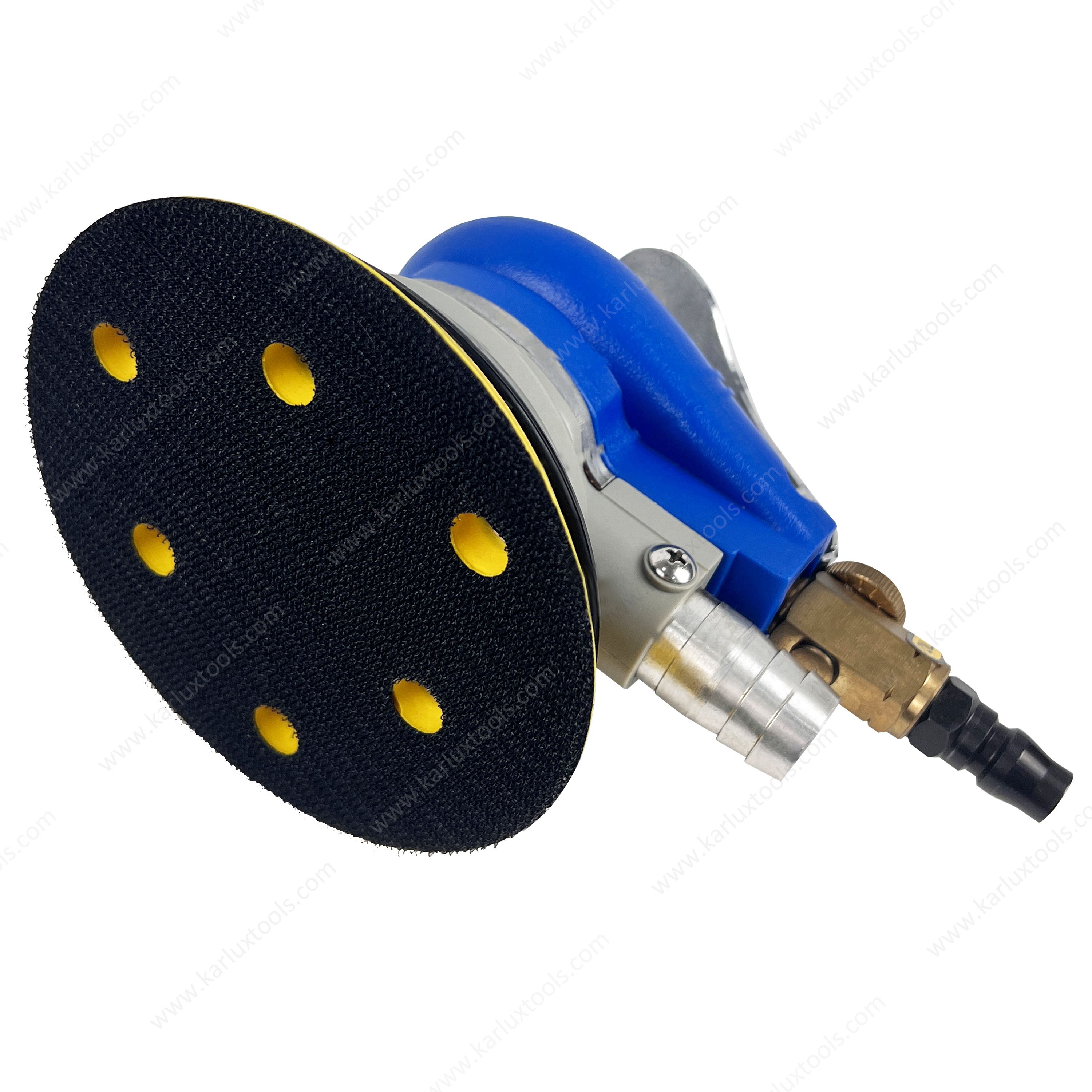 5Inch Self-generated Vacuum 5mm Orbit Pneumatic Random Orbital Palm Sander for Automotive Wood Metal Surface Finishing
