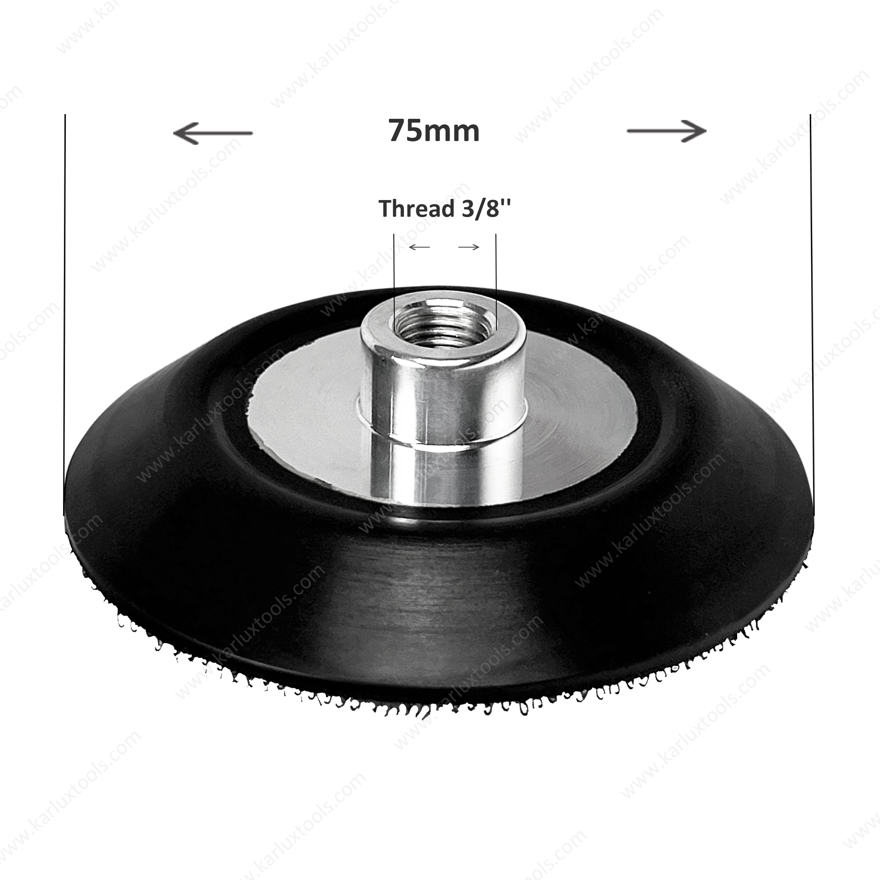 3Inch 75mm Hook and Loop 3" Grinding Disc PU Sanding Backup Pad Backing Pad with 3/8" Female Thread