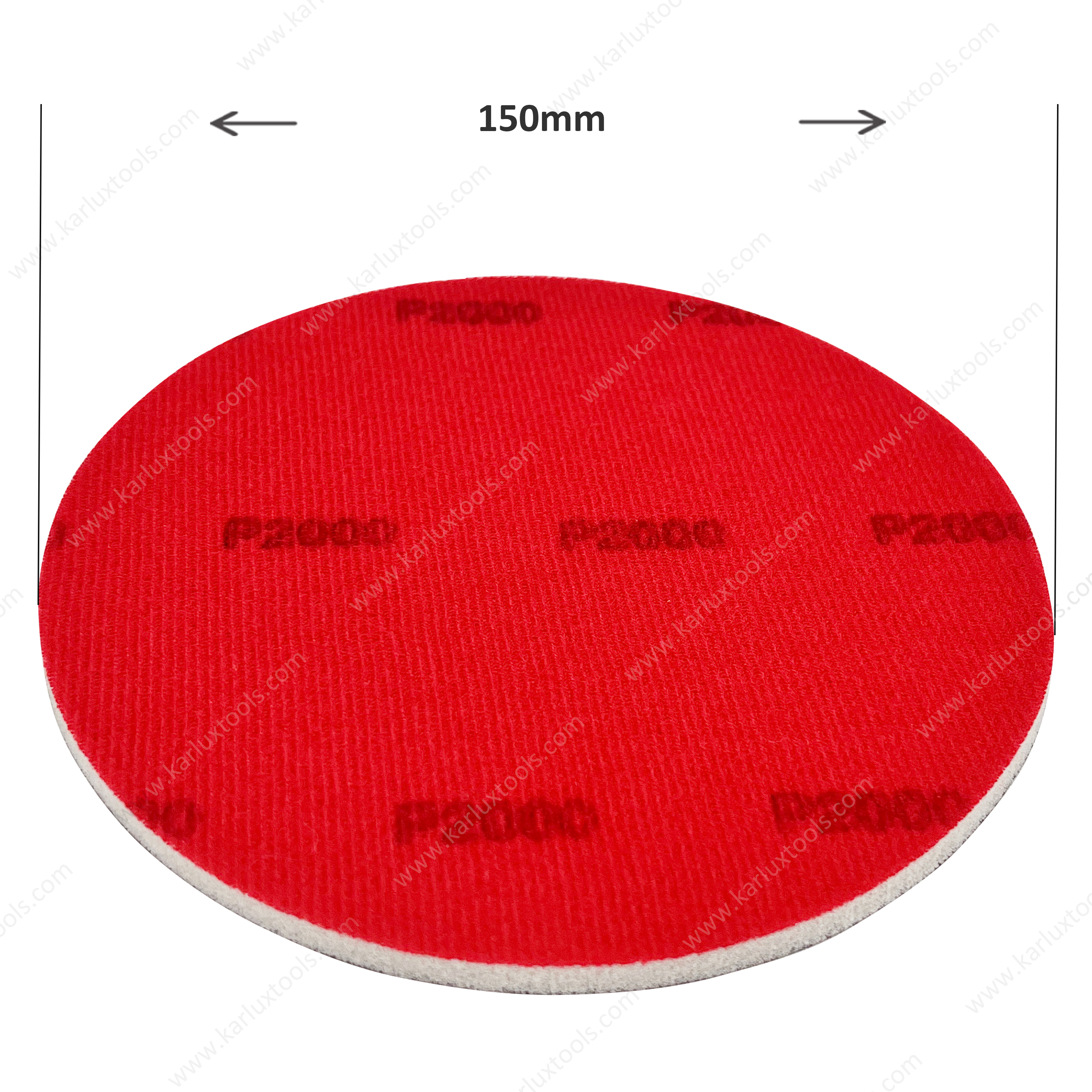 6inch 150mm Red Ultra Fine P2000 Grit Thickness 5mm Flexible Polishing Pad Scuff Pad Abrasive Sponge Softback Sanding Sponge