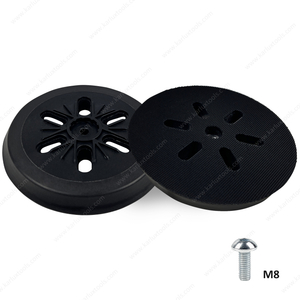 6inch(150mm) 6 Holes M8 Round Short-Hook Velcro Sander Pad Replacement Plate Backing Pad for Rotary Sander