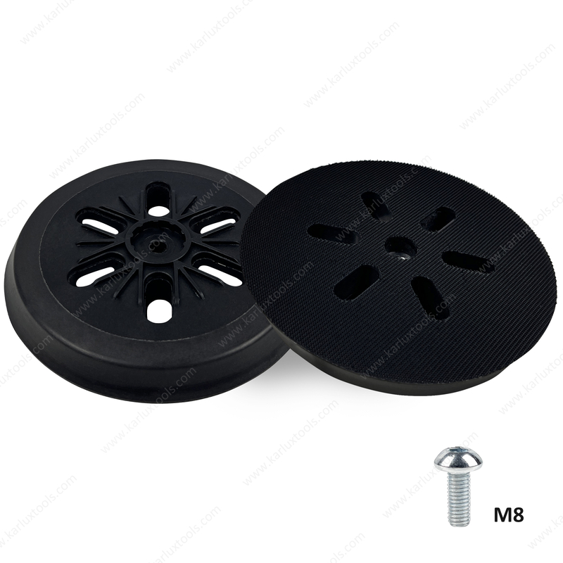 6inch(150mm) 6 Holes M8 Round Short-Hook Velcro Sander Pad Replacement Plate Backing Pad for Rotary Sander
