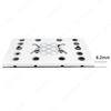80x130mm 12+4 Holes Short-Hook Velcro Backing Pad Back up Pad Sanding Plate Rectangle Sanding Pad Assembly by Screws