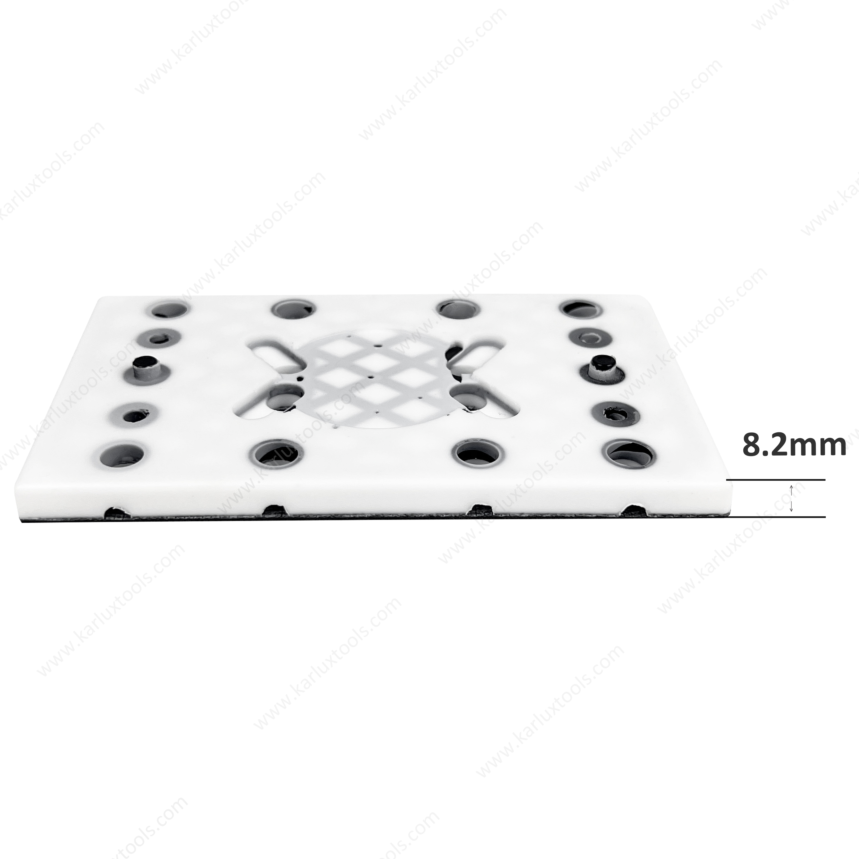 80x130mm 12+4 Holes Short-Hook Velcro Backing Pad Back up Pad Sanding Plate Rectangle Sanding Pad Assembly by Screws