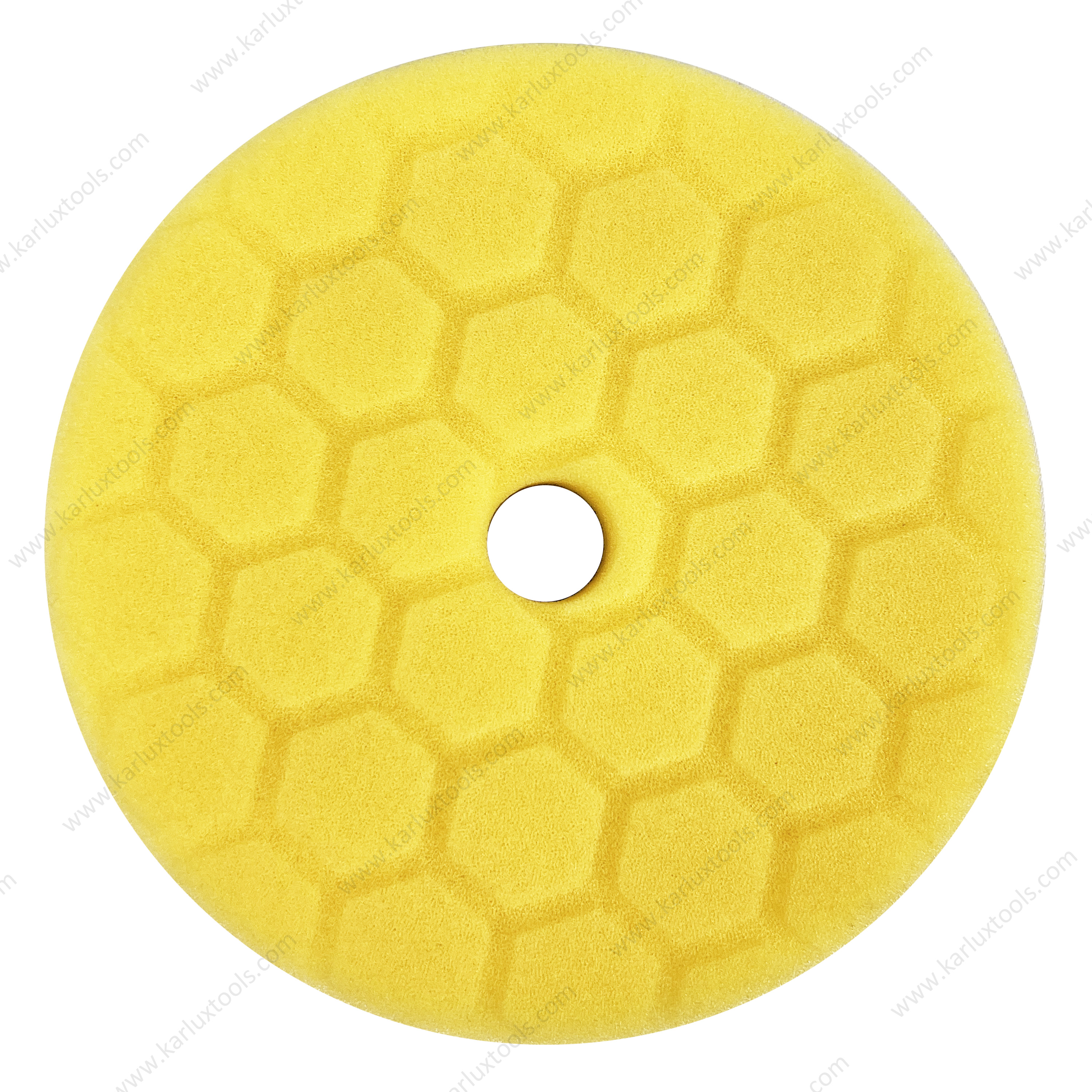 5Inch 125mm Hexagon Texture Buffing Polishing Pads Bevel Edge Buffing Sponge Pads for Car Buffer Polisher Polishing and Waxing