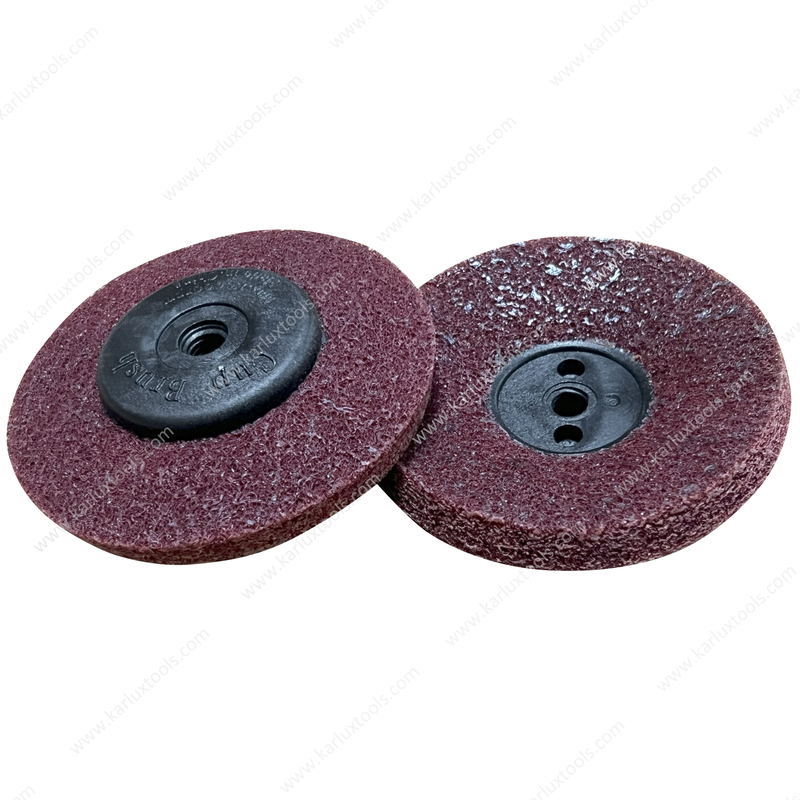 94mm Red Medium Nylon Fiber Polishing Wheel Grinder Sanding Disc Scouring Pad Buffing Sanding Wheel for Angle Grinder