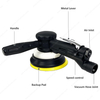 9000Rpm Orbit 10Mm 6inch 150mm Self Generated Vacuum Two Hands Pneumatic Air Orbital Sander