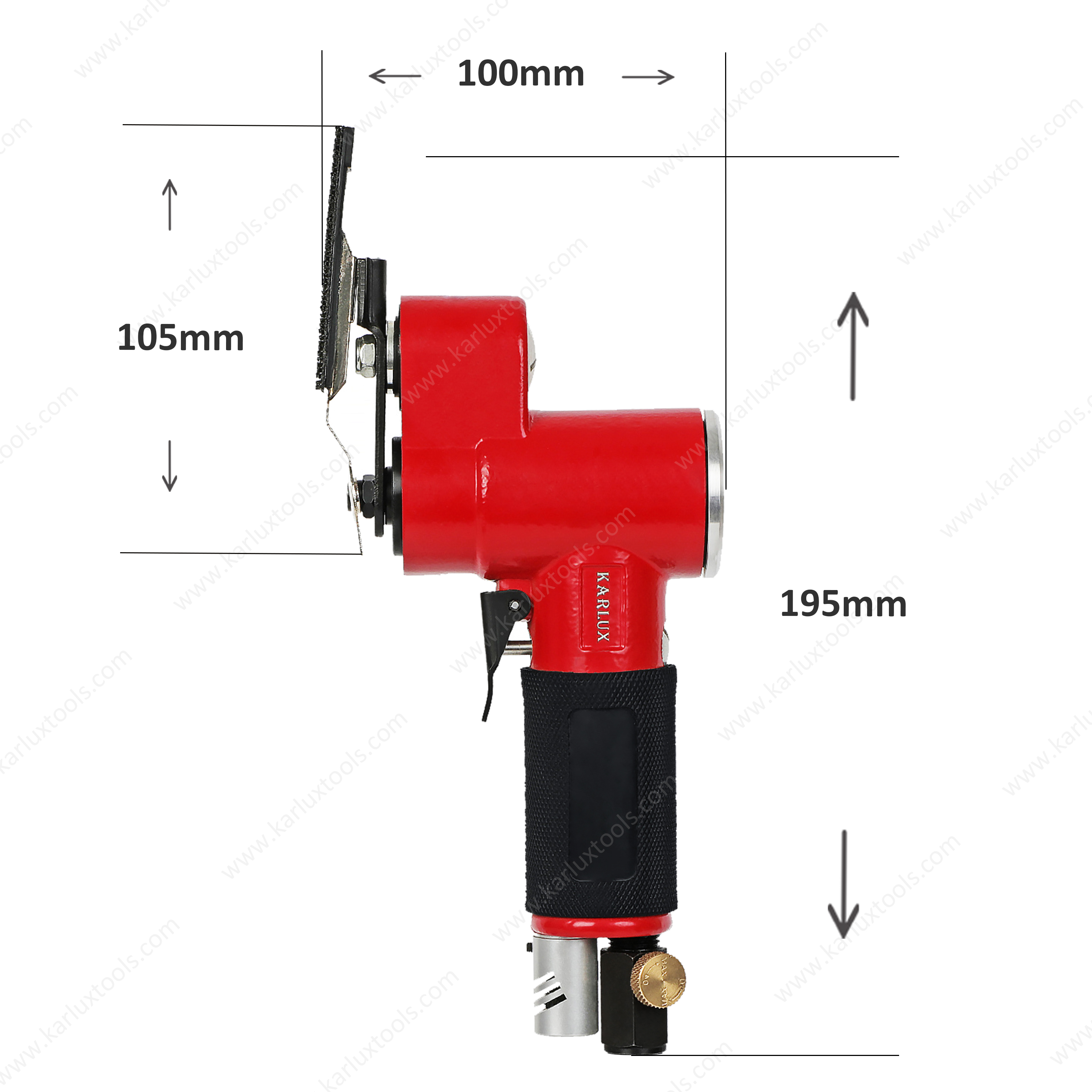 15000rpm Finger-Type Pad Non Vacuum Orbit 3Mm High Speed Air Sanding Orbital Air Sander