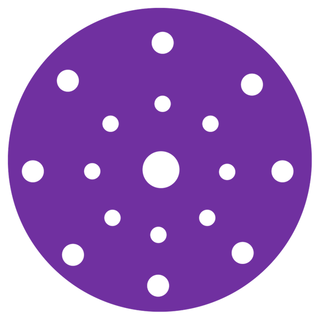 Aluminium Oxide with Ceramic P40-2000 Purple Abrasive Sanding Disc 5inch (125mm) Velcro or PSA with No/6/6+1/8+1/8+6+1/8+8+1/Cyclone Hole