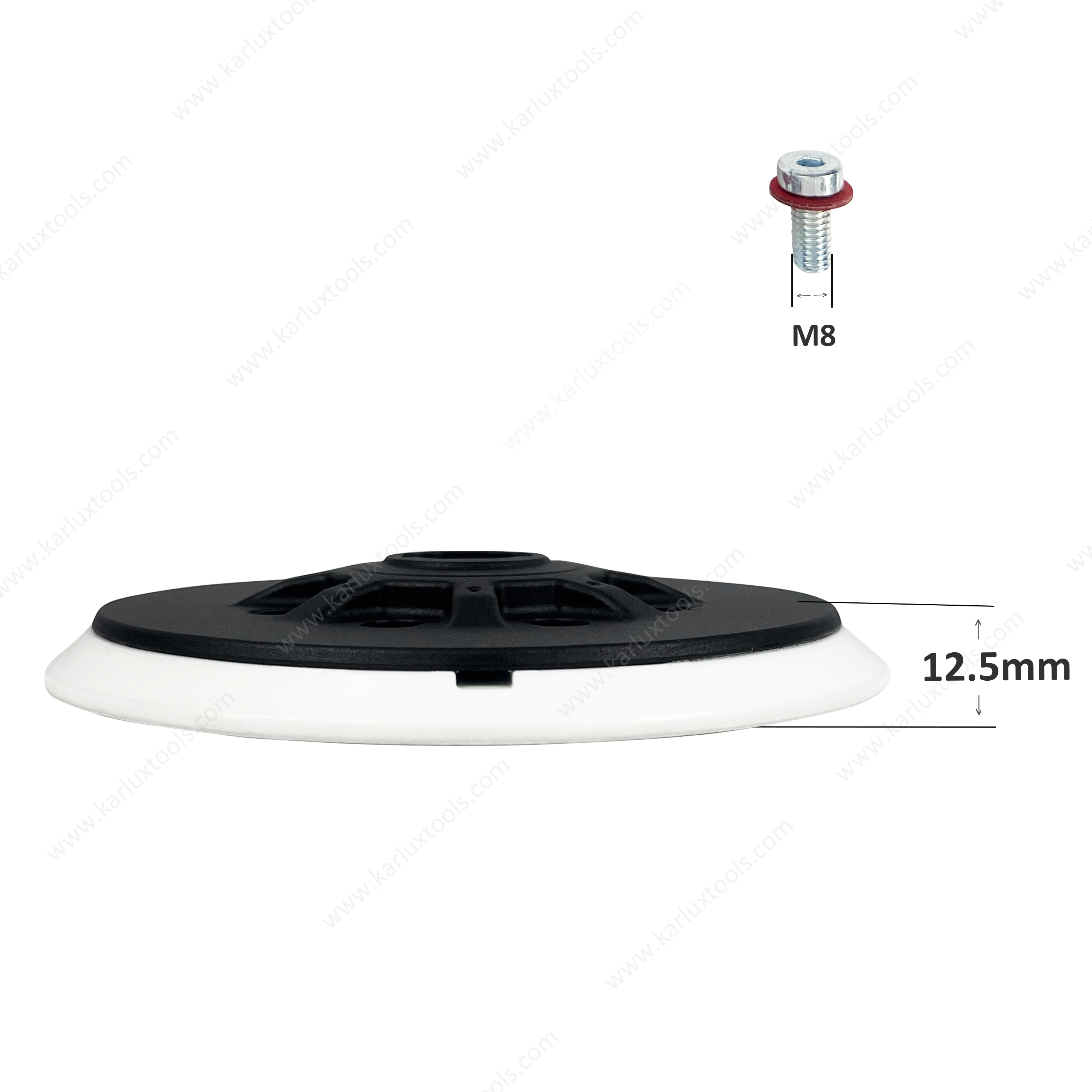 Sander Backing Pad PU 6inch (150mm) 33 Hole With 1 bolt (M8) 