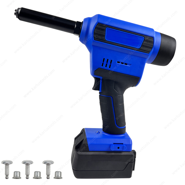 20V Brushless Rechargeable Battery Portable Huck Short-Tail Rivet Gun Cordless Bobtail Riveter for Automotive & Construction Use
