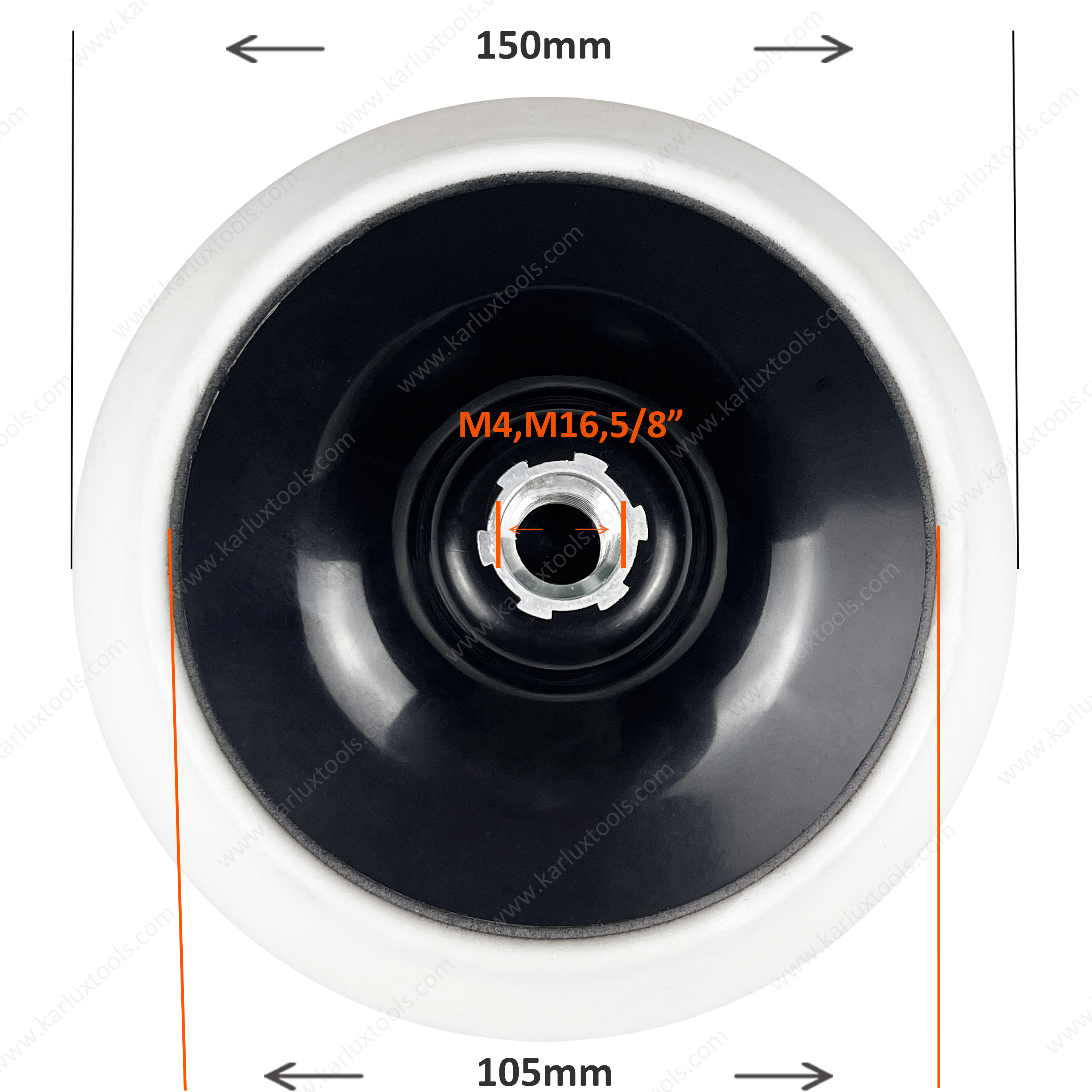 6 Inch (150mm) Polishing Pad 20mm Medium Soft Foam M14/M16/5/8
