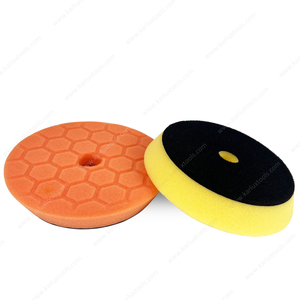 5Inch 125mm Hexagon Texture Buffing Polishing Pads Bevel Edge Buffing Sponge Pads for Car Buffer Polisher Polishing and Waxing