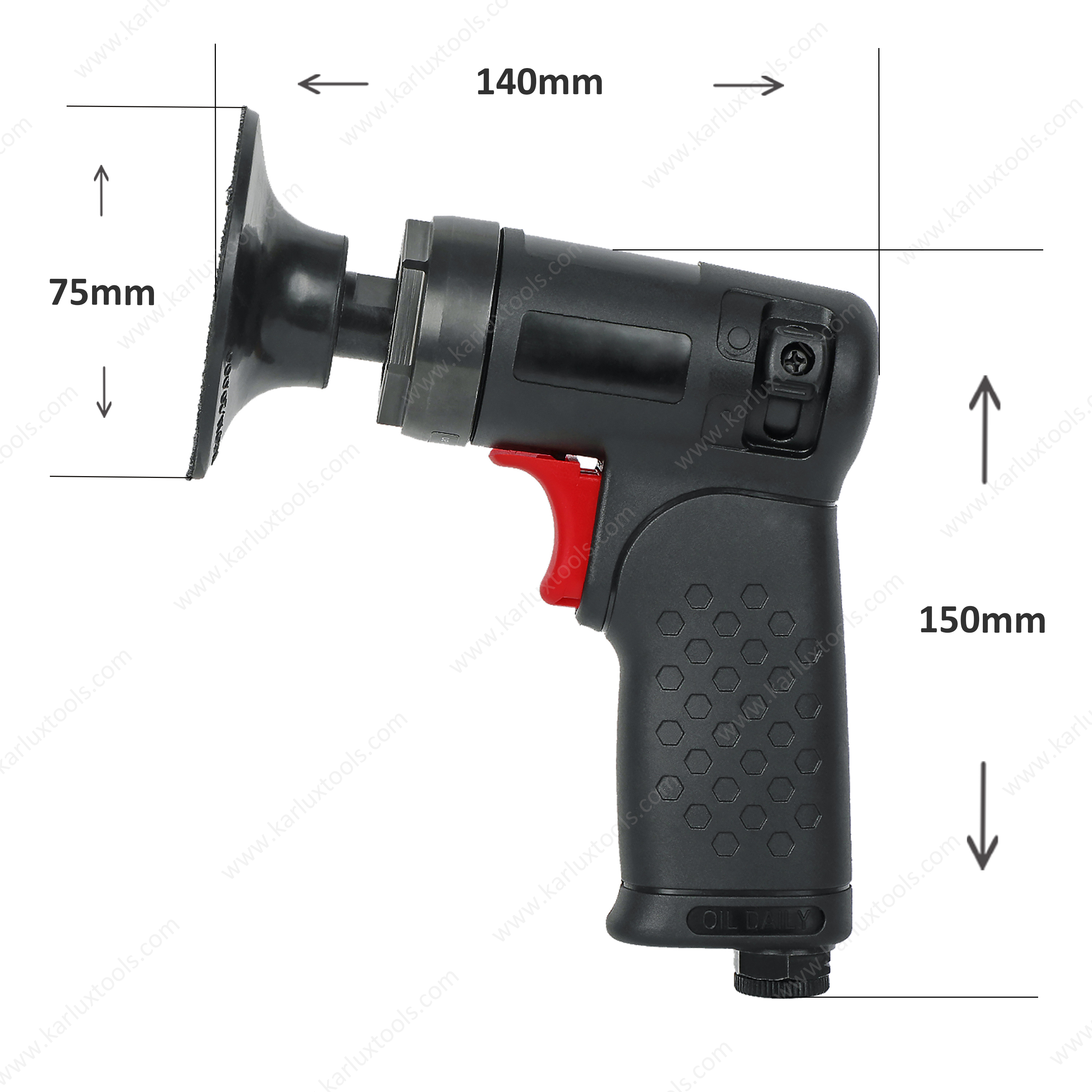 17000rpm No Orbit Pistol High Speed Mini Air Polisher Air Sander