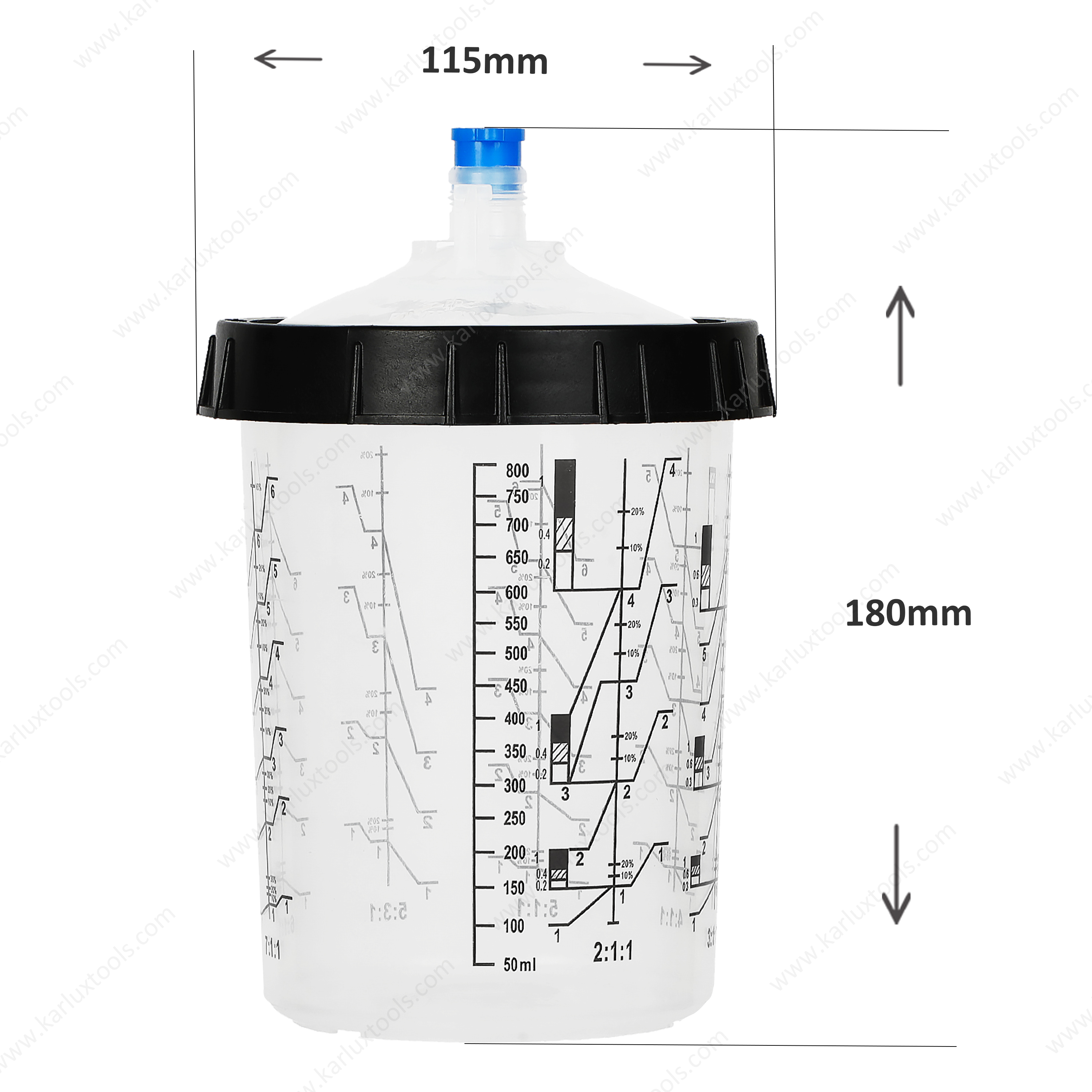 Air Spray Gun Paint Disposable Mixing Cup 800ml