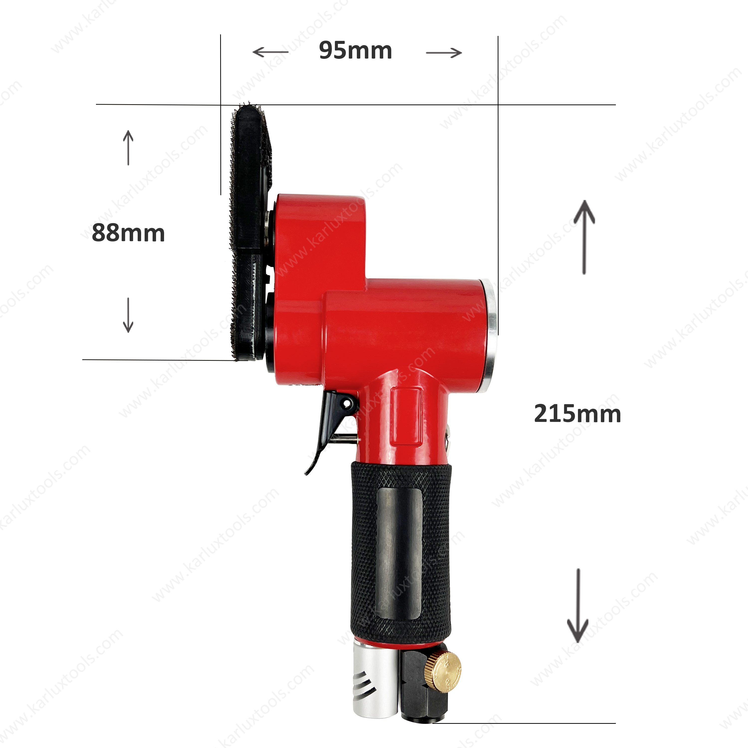 15000Rpm Orbit 3mm Pneumatic Anlge Sanding Tools Air Finger Sander