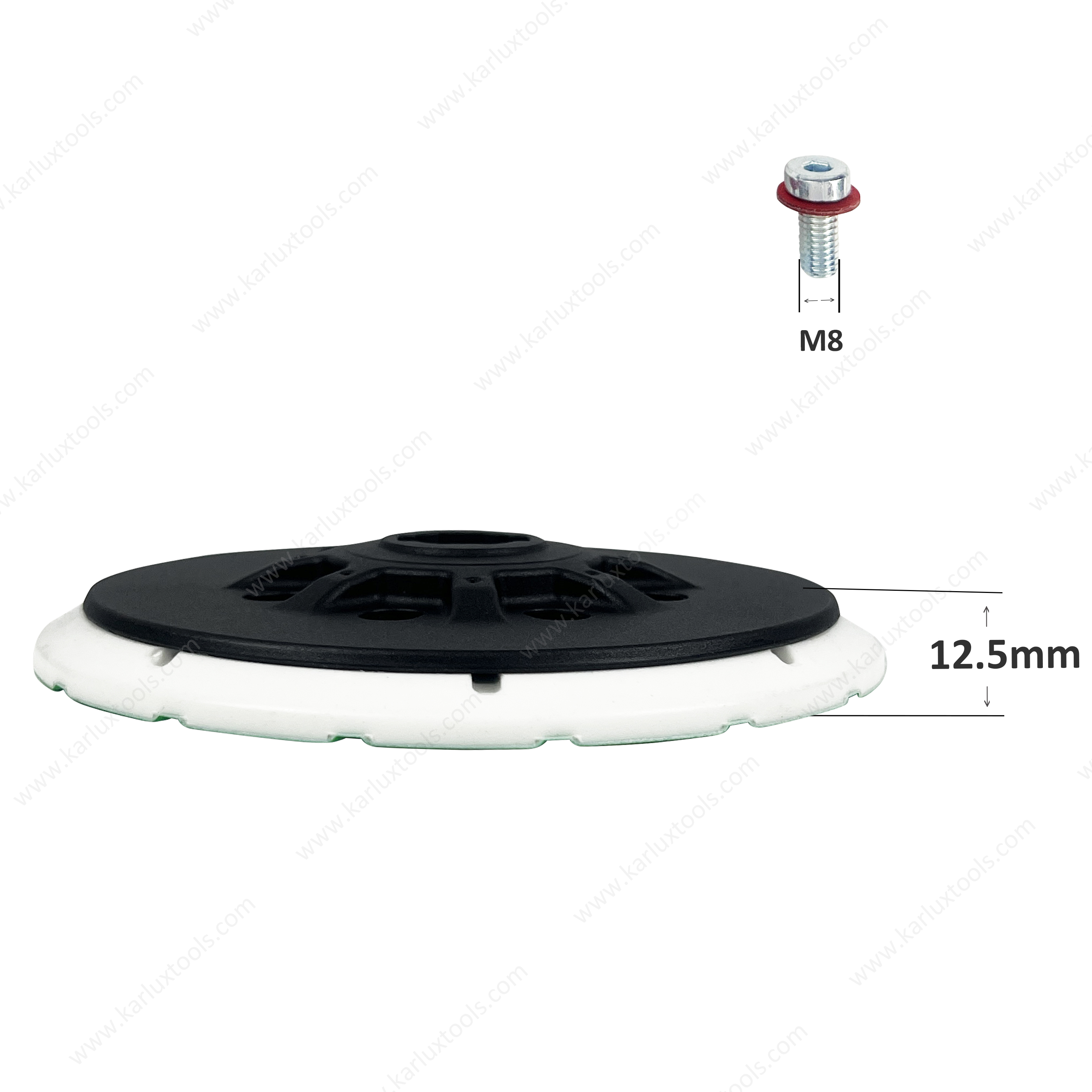 Sander Backing Pad PU 6inch (150mm) 69 Hole With 1 bolt (M8) 