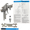 W-77-P 1.2mm Nozzle Industrial Pressure Feed Spray Gun Pneumatic Paint Repair Sprayer Air Paint Spray Gun